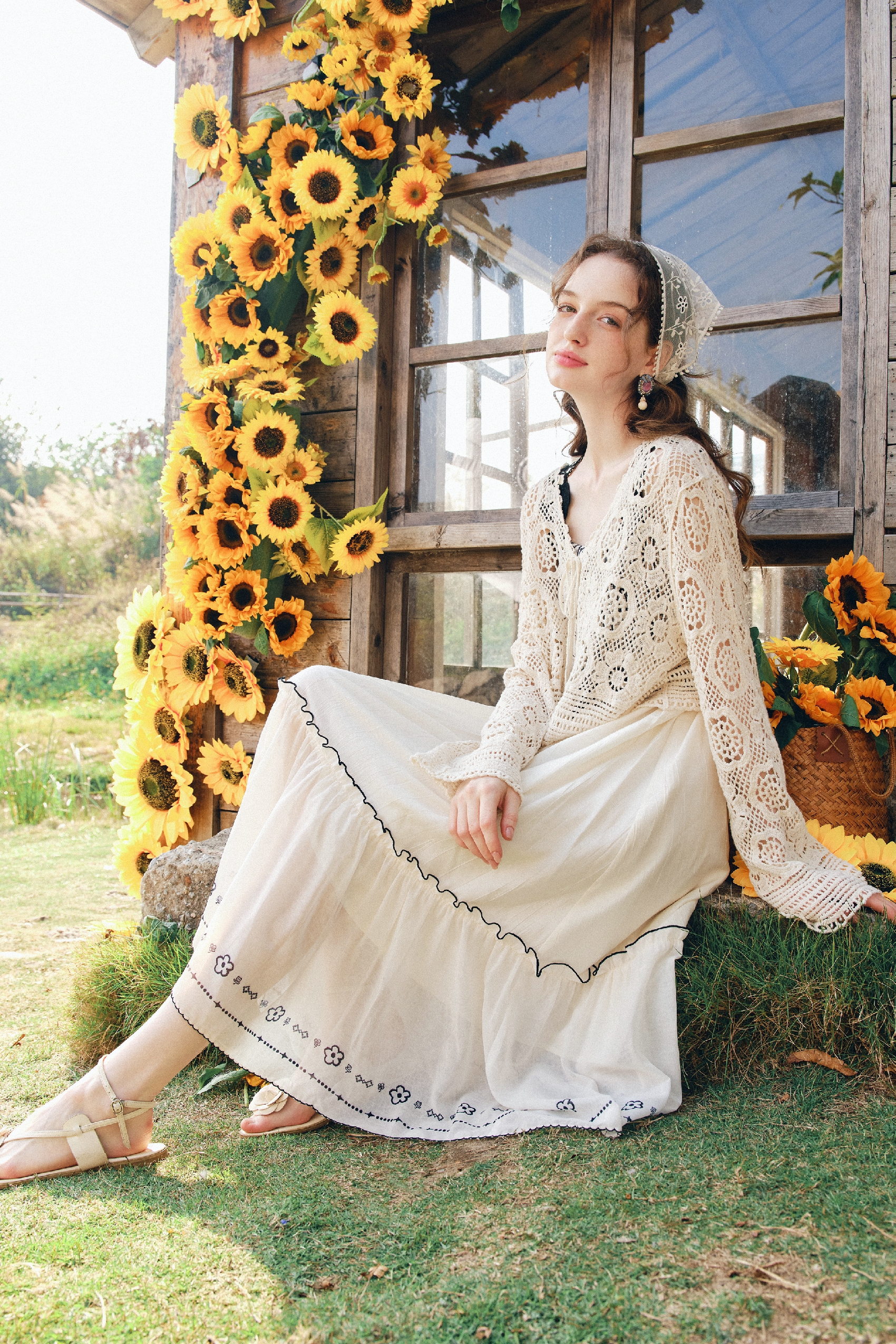 French-Style Apricot Knit Top