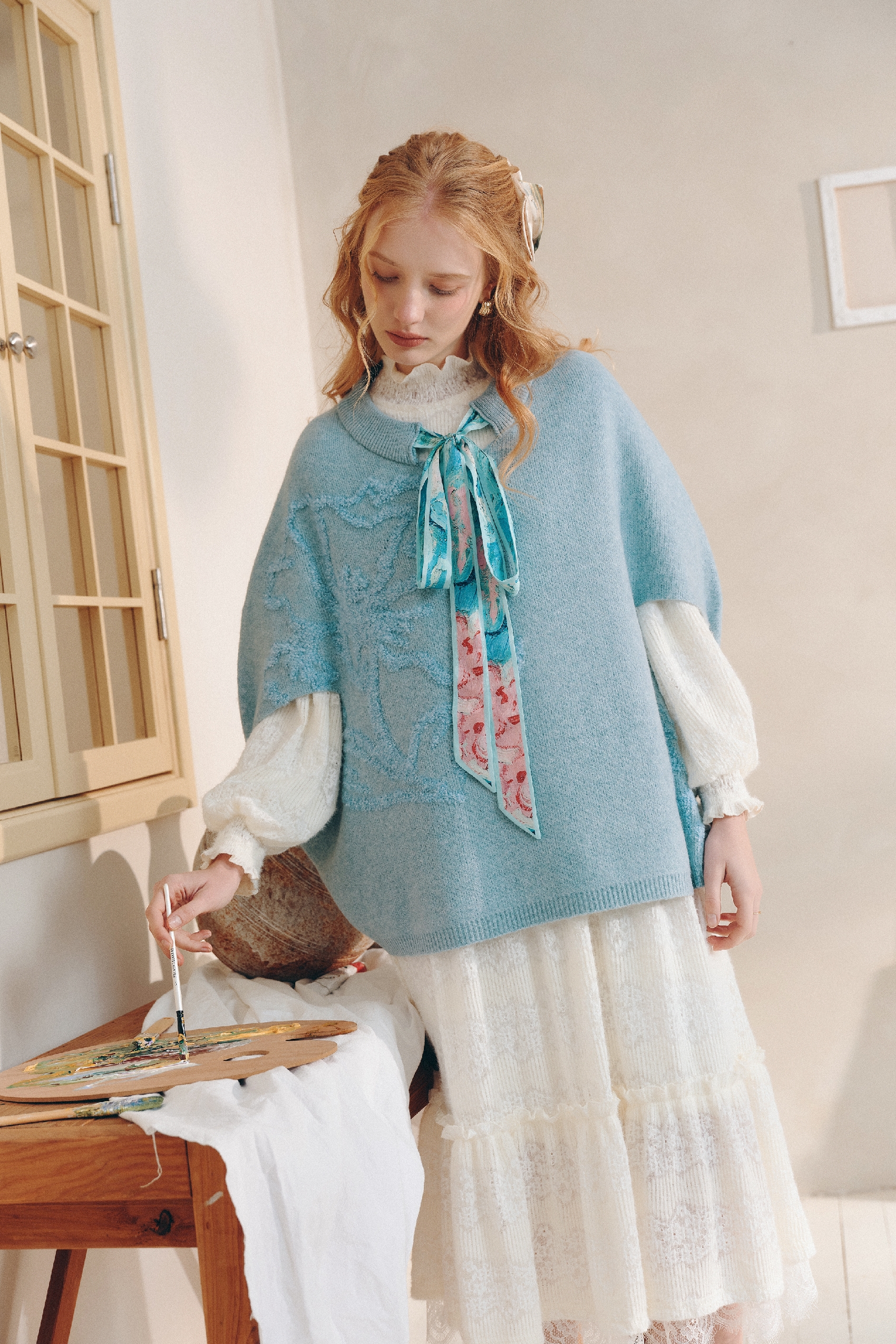 Loose Batwing Sleeve Knit Sweater