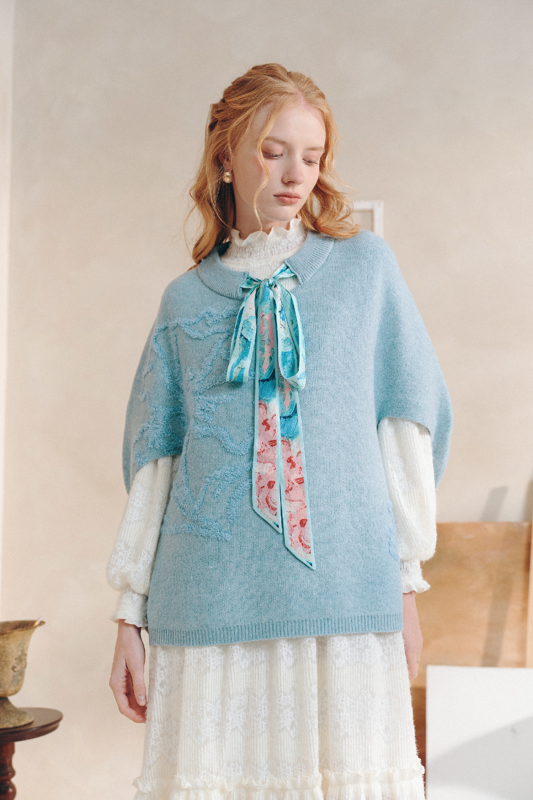 Loose Batwing Sleeve Knit Sweater
