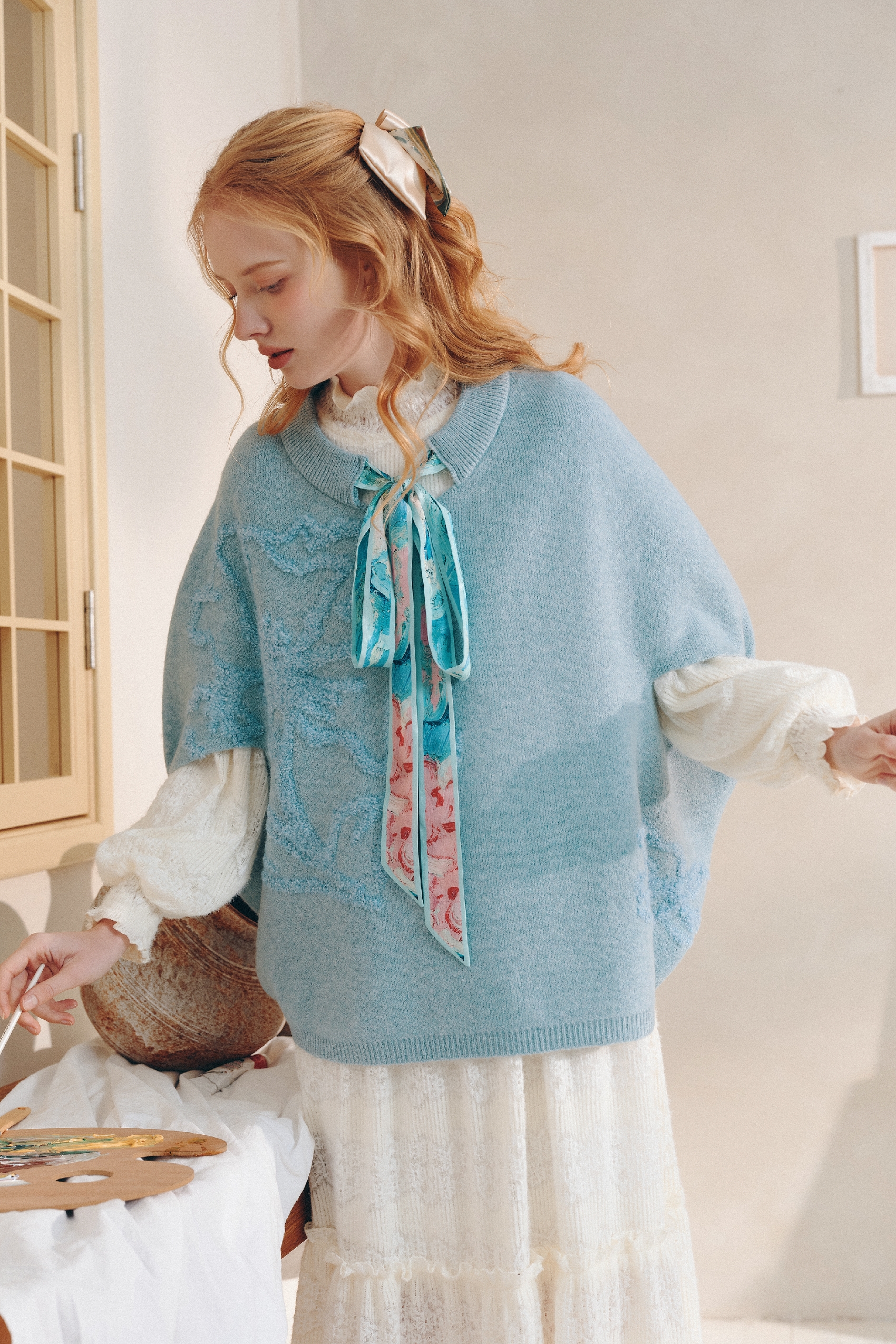 Loose Batwing Sleeve Knit Sweater
