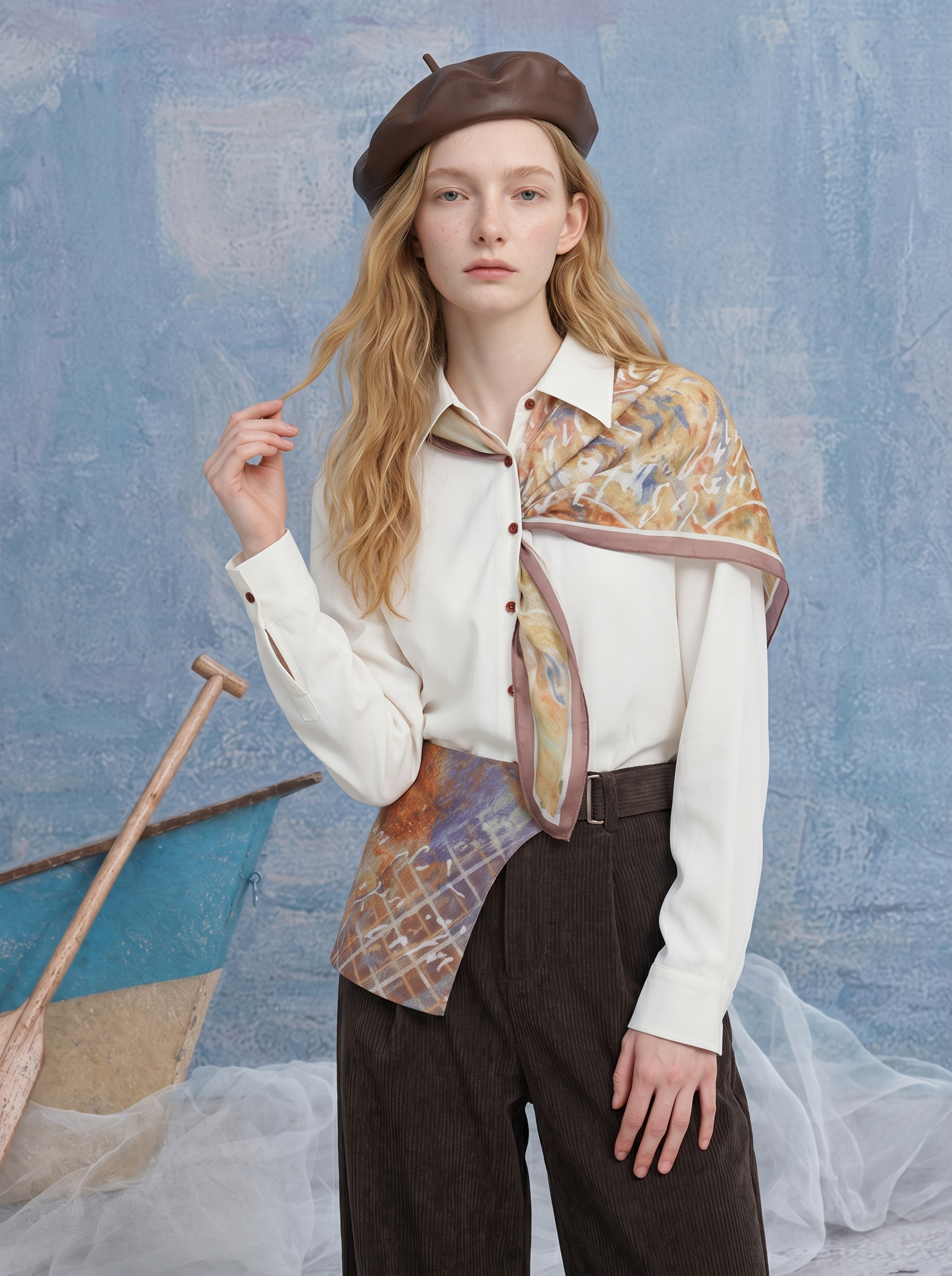 Artistic Scarf Shirt