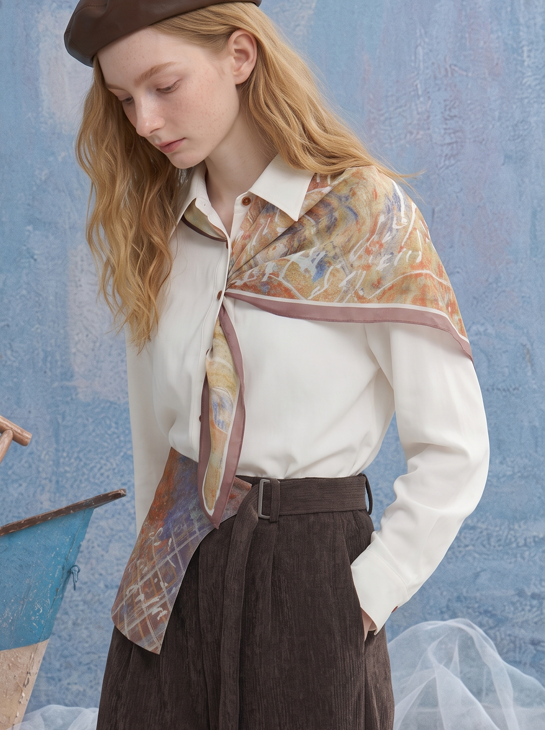 Artistic Scarf Shirt