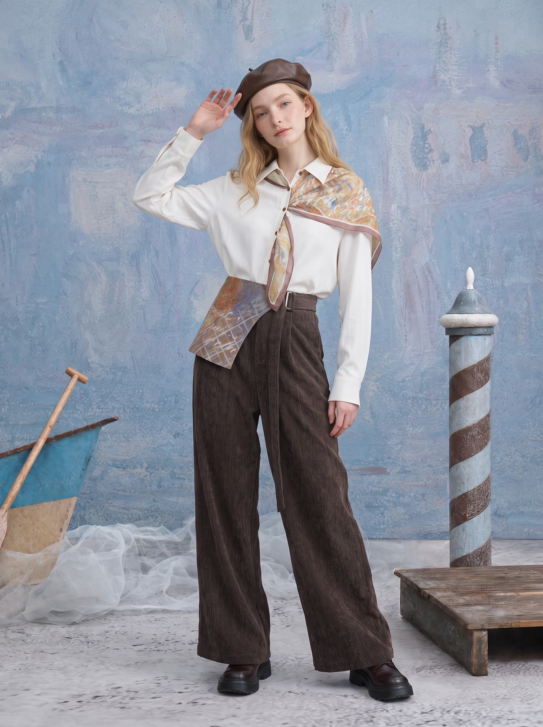 Artistic Scarf Shirt