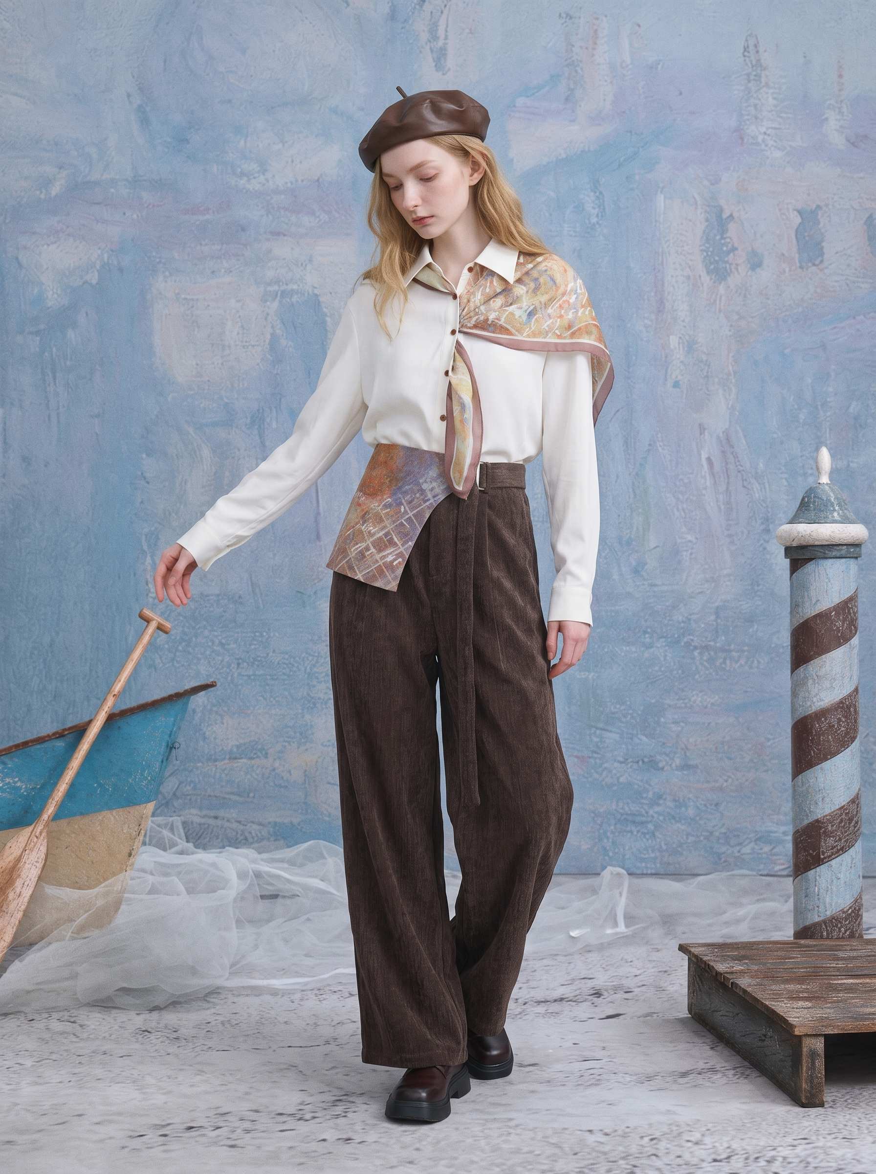 Artistic Scarf Shirt