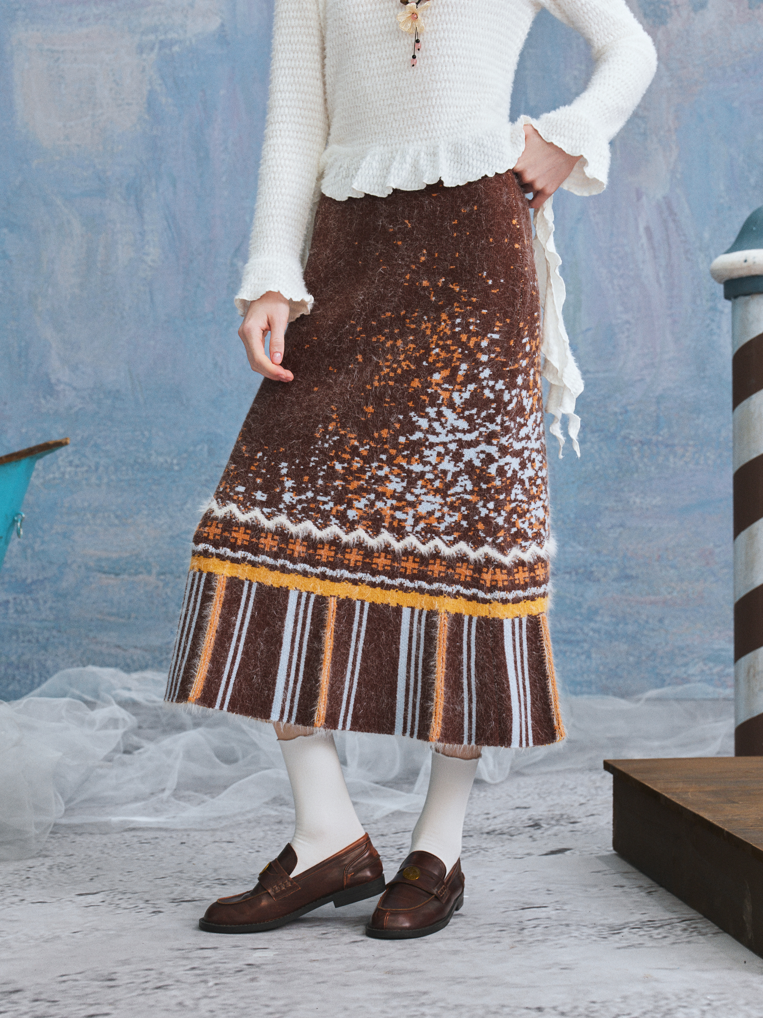 Artistic Velvet Skirt