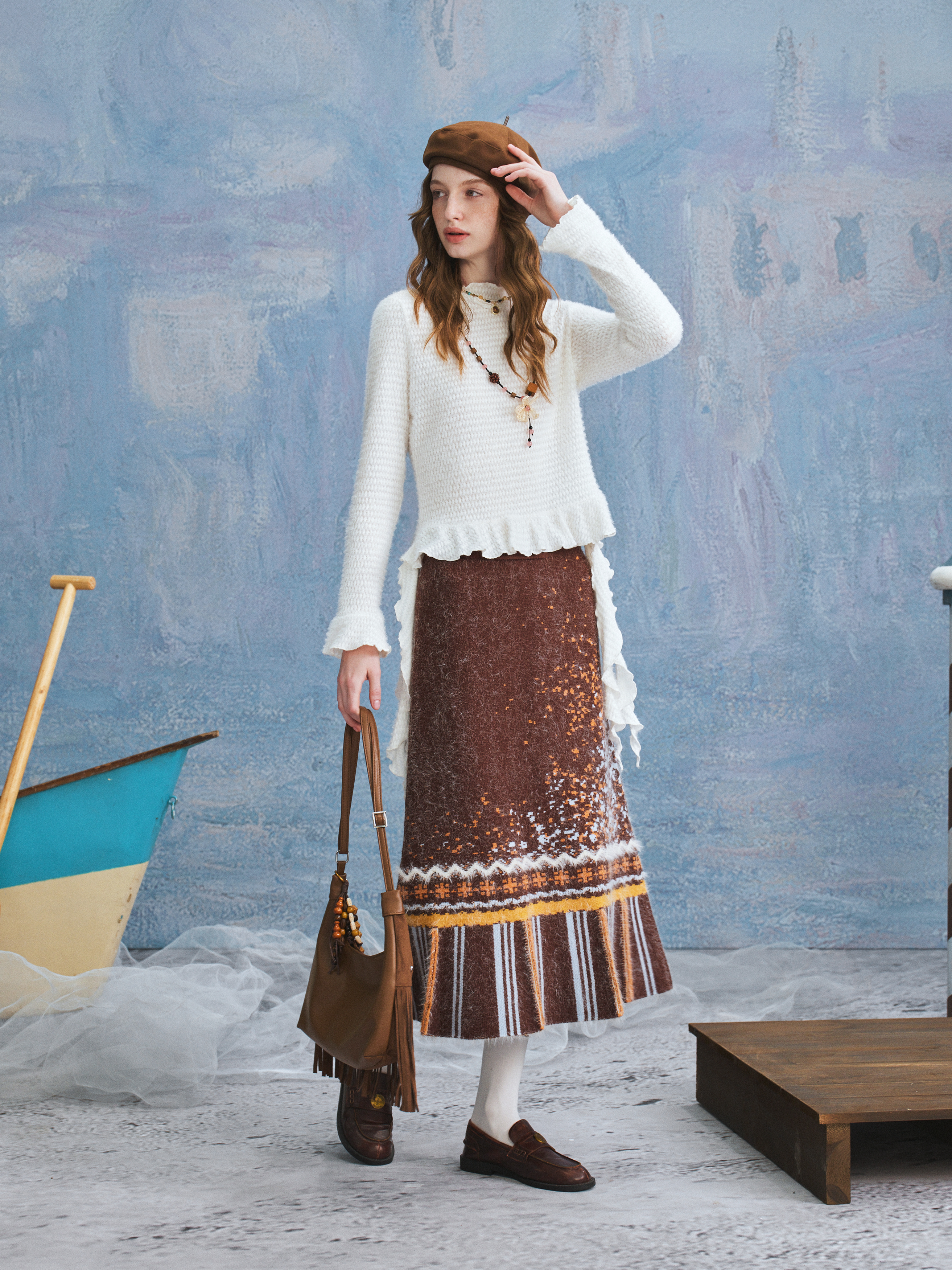 Artistic Velvet Skirt
