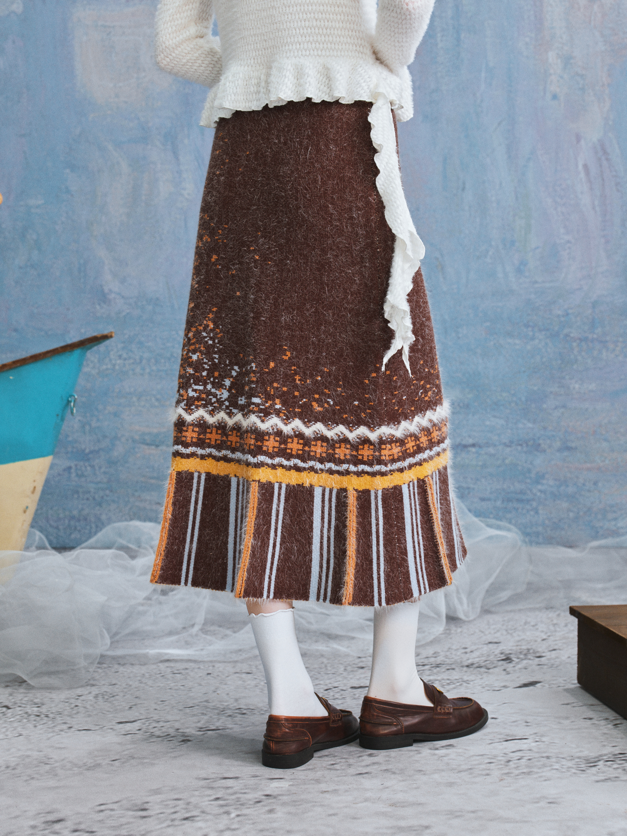 Artistic Velvet Skirt