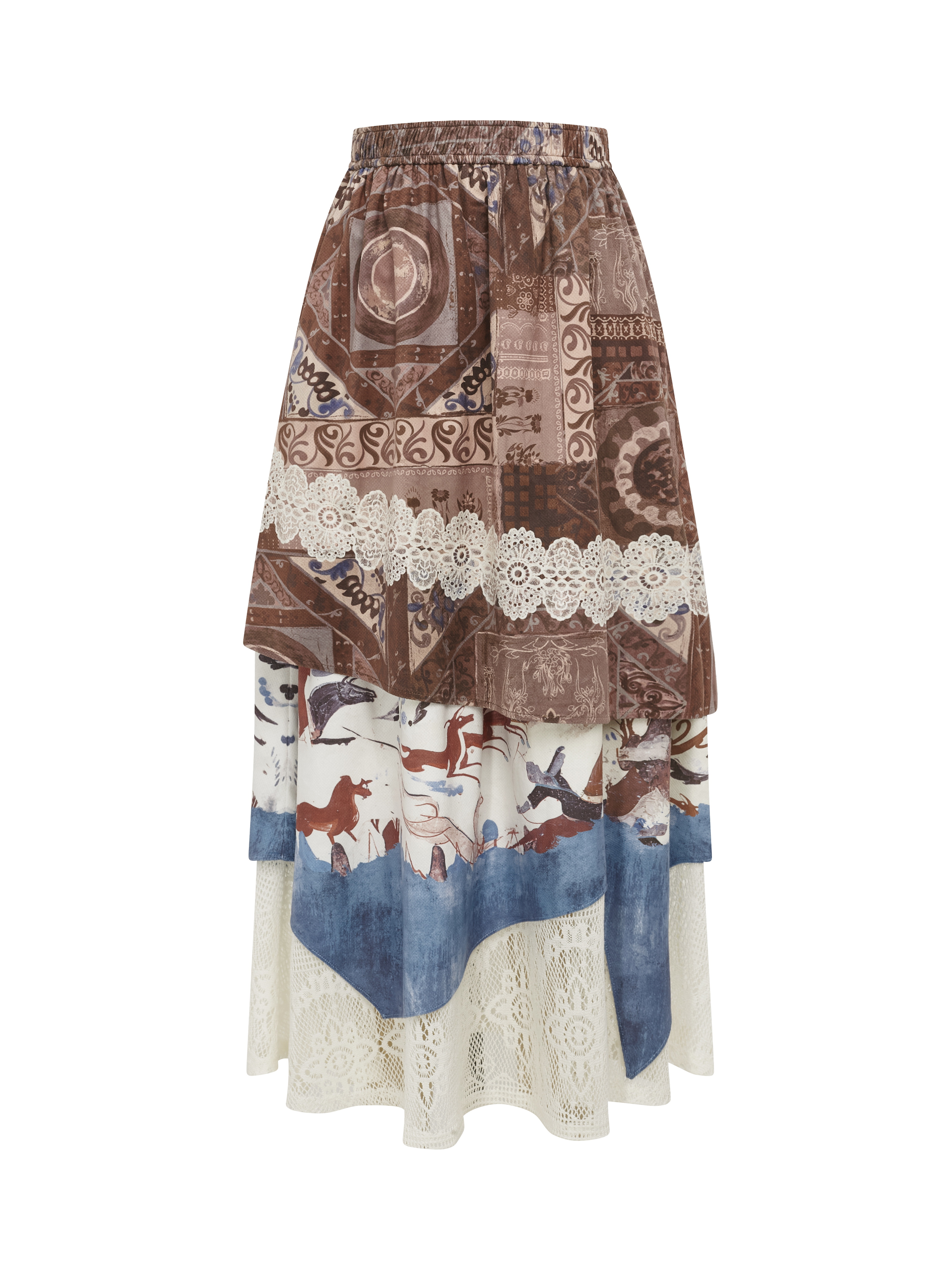 Vintage Colorblock Skirt
