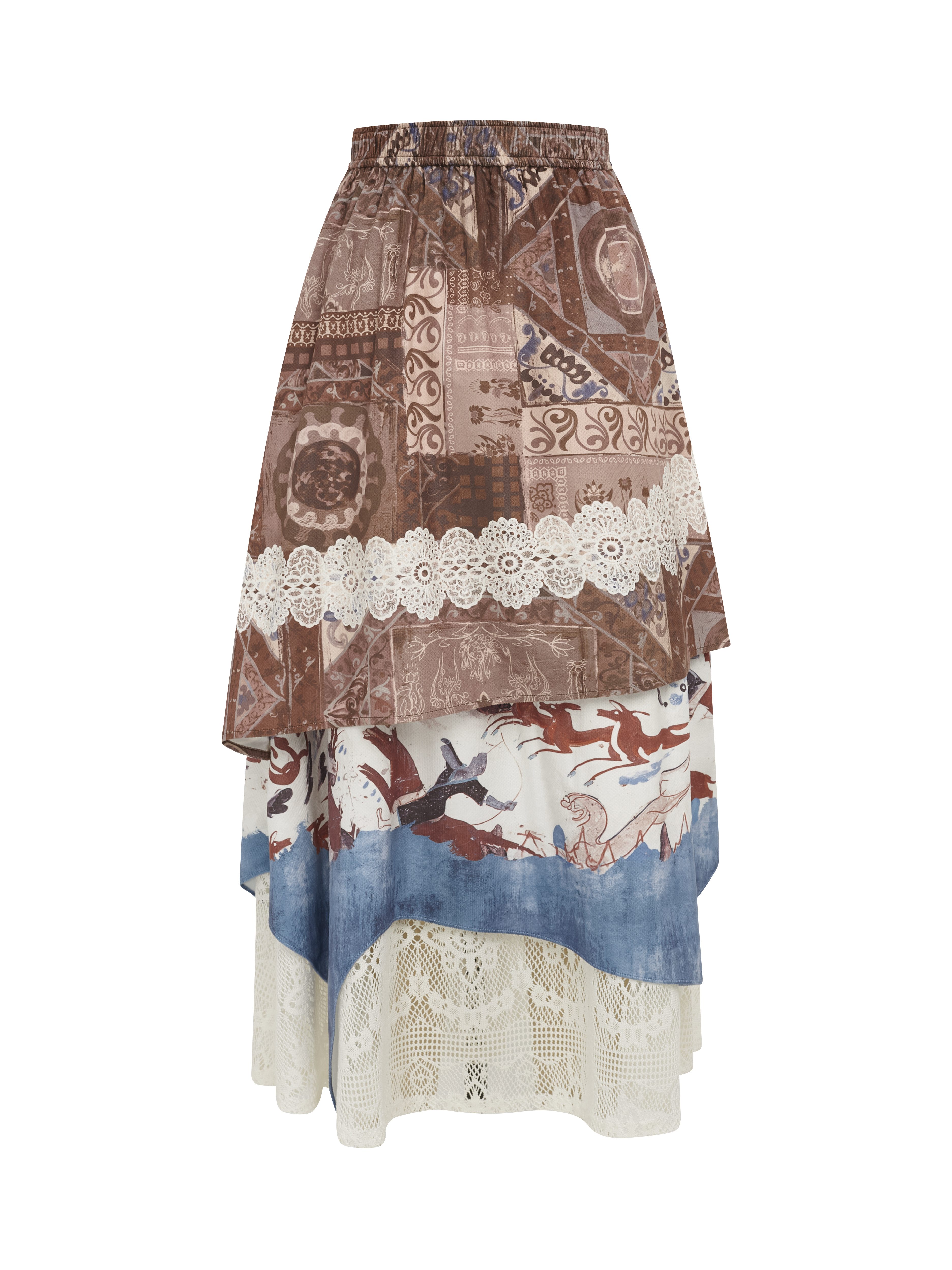 Vintage Colorblock Skirt