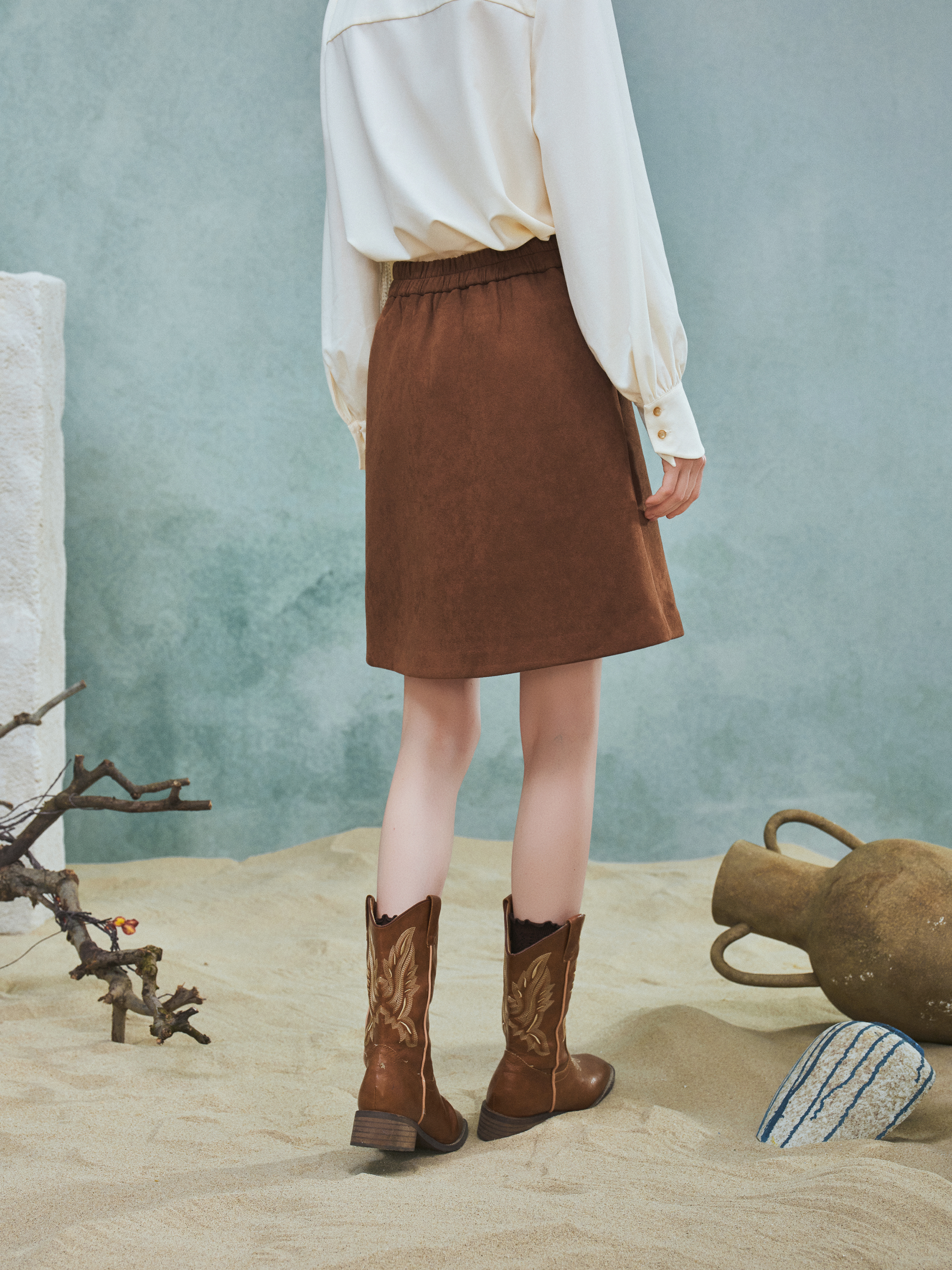 Artistic Colorblock Skirt