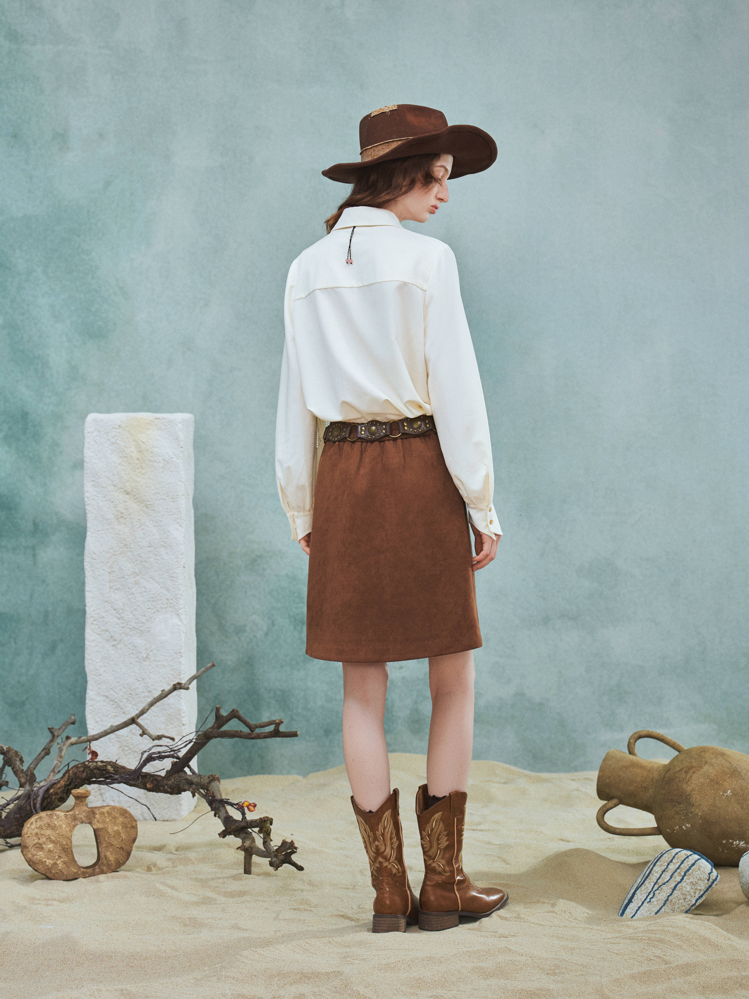 Artistic Colorblock Skirt
