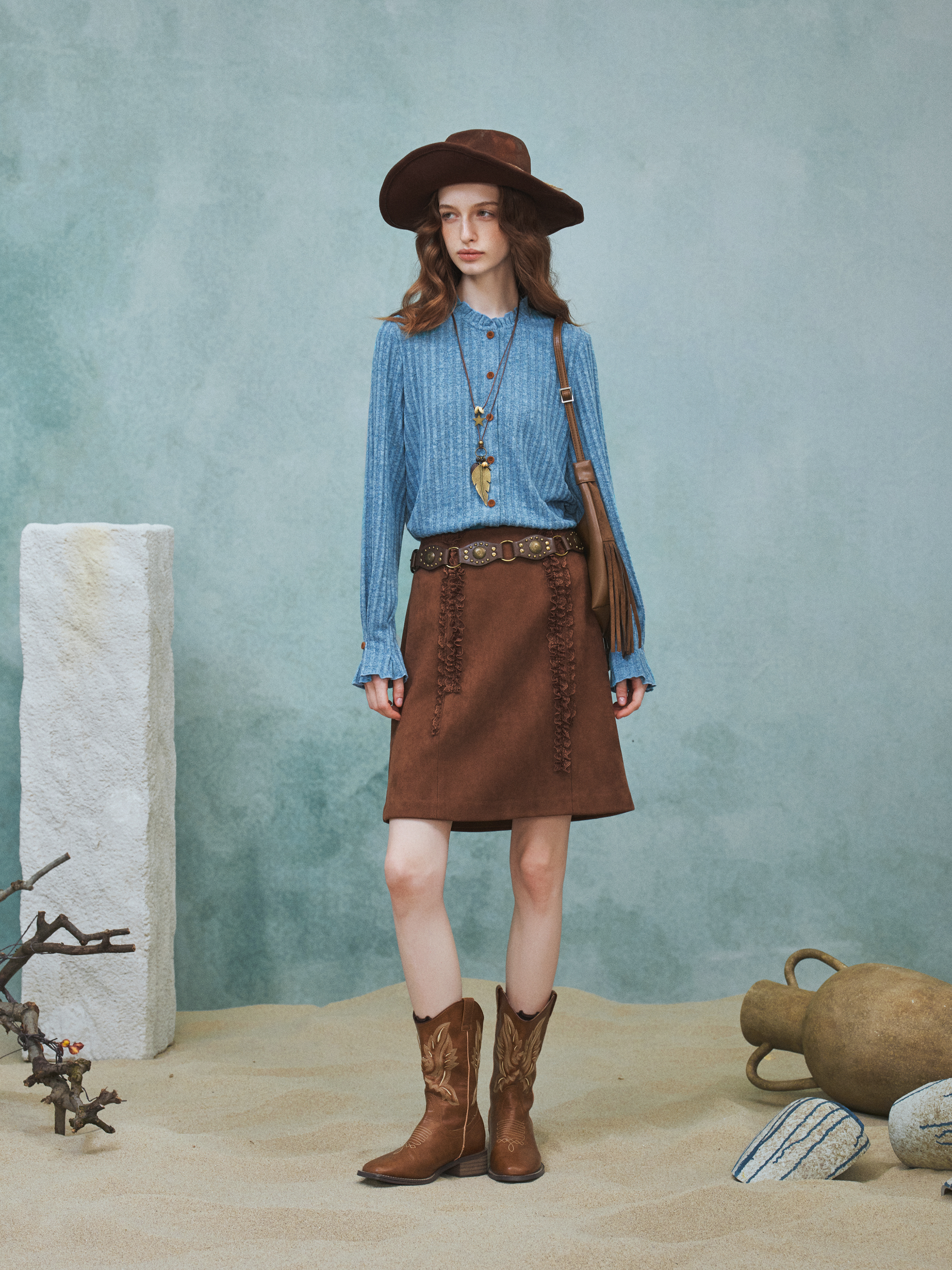 Artistic Colorblock Skirt