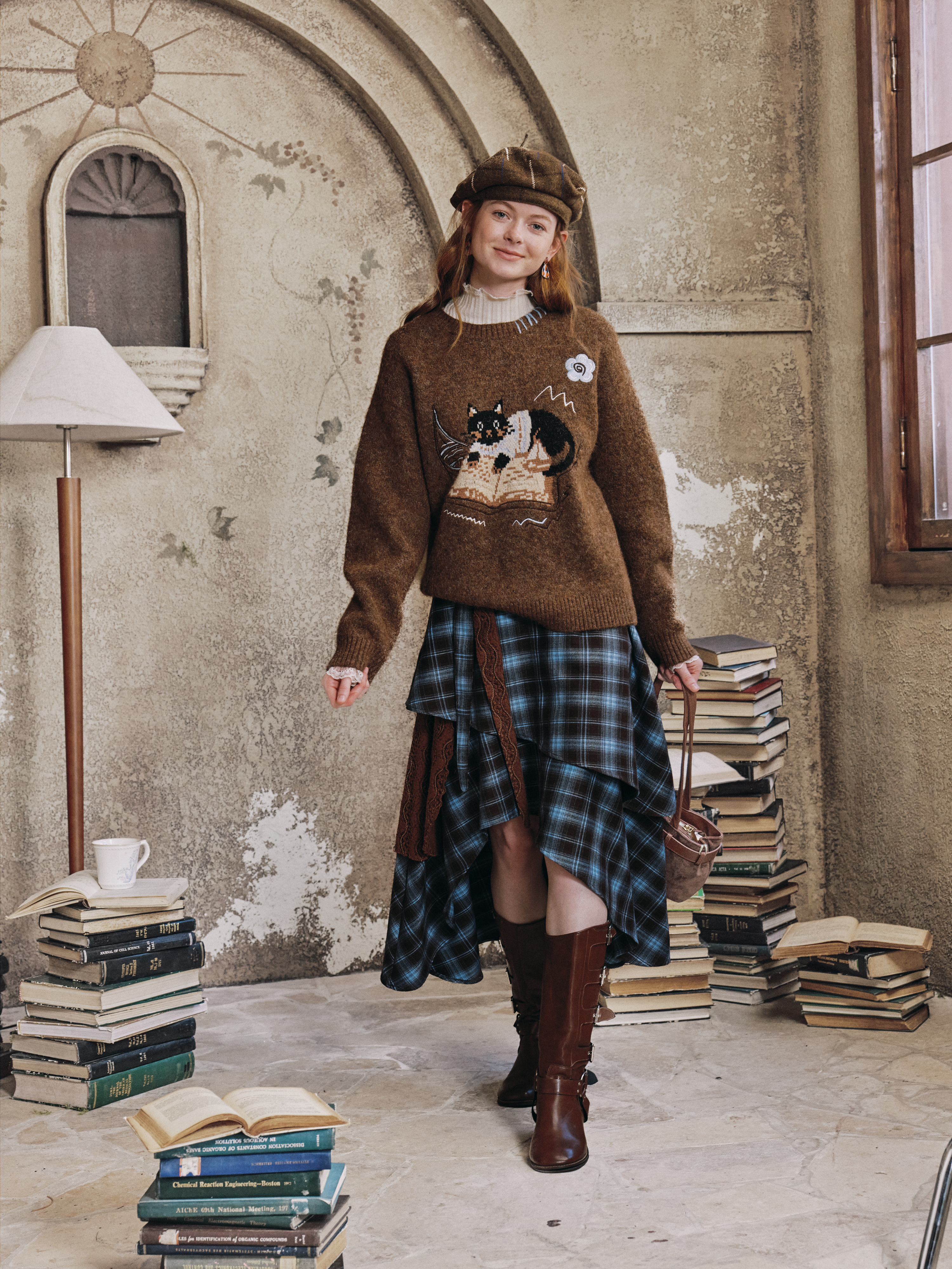 Plaid Patchwork Skirt