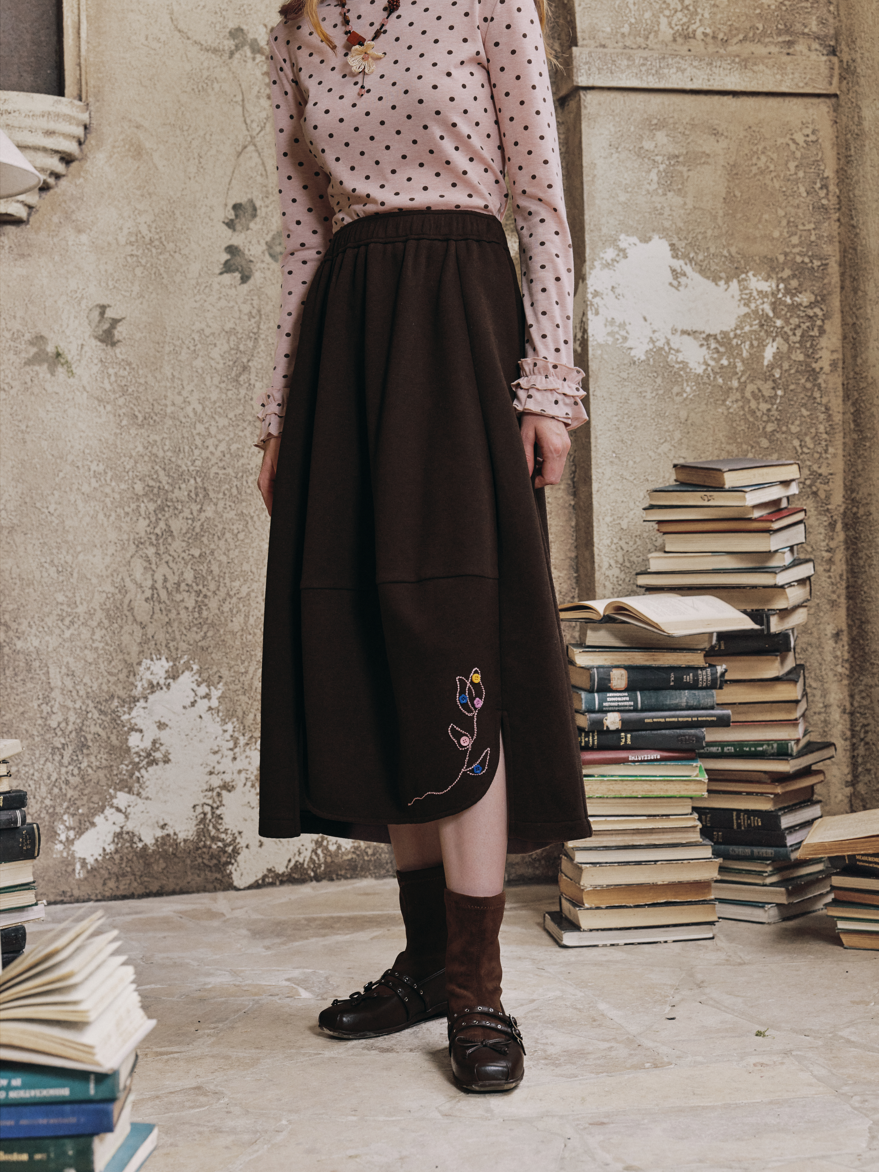Elegant Velvet Skirt