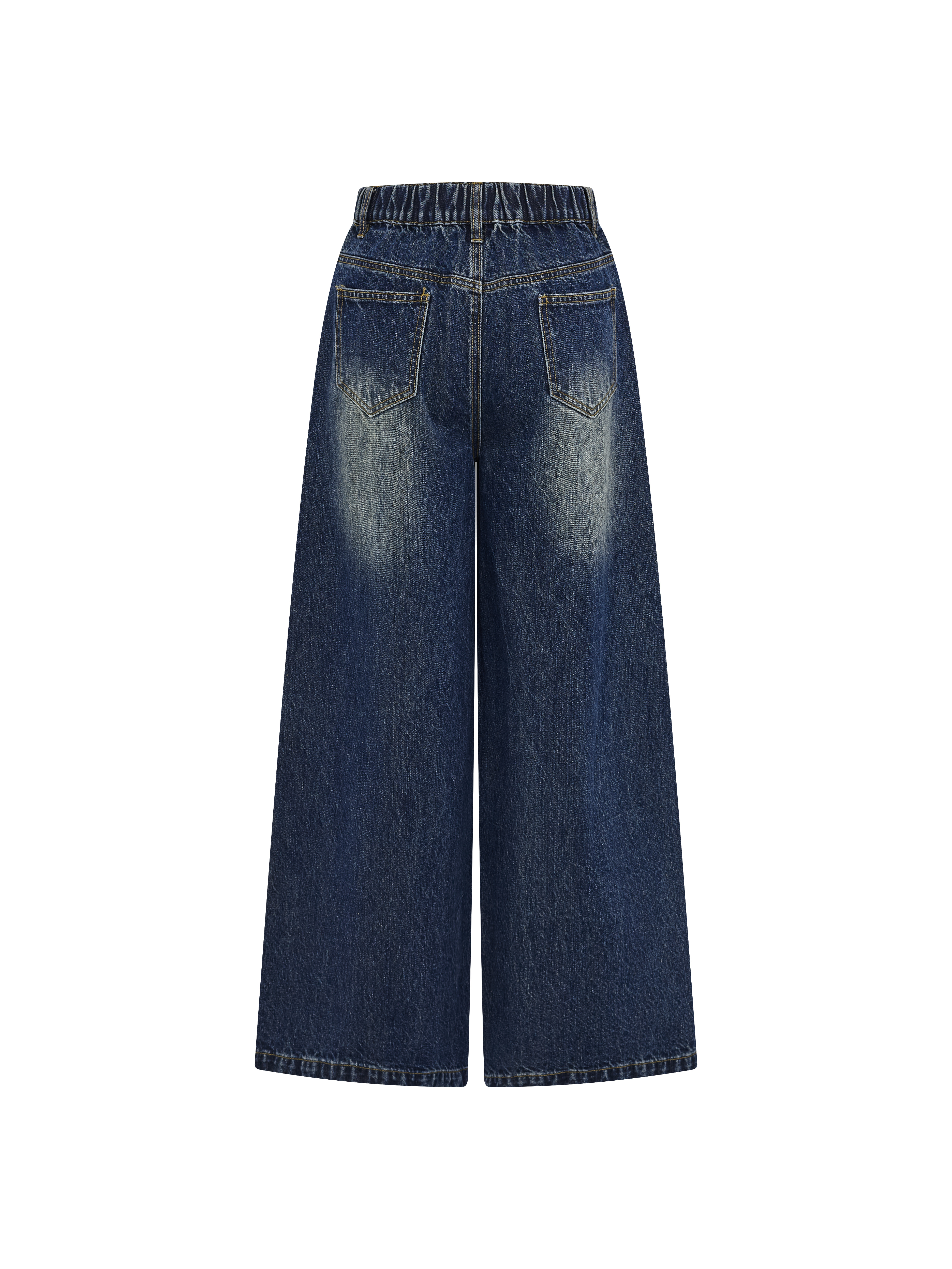 Casual Distressed Wide-Leg Jeans