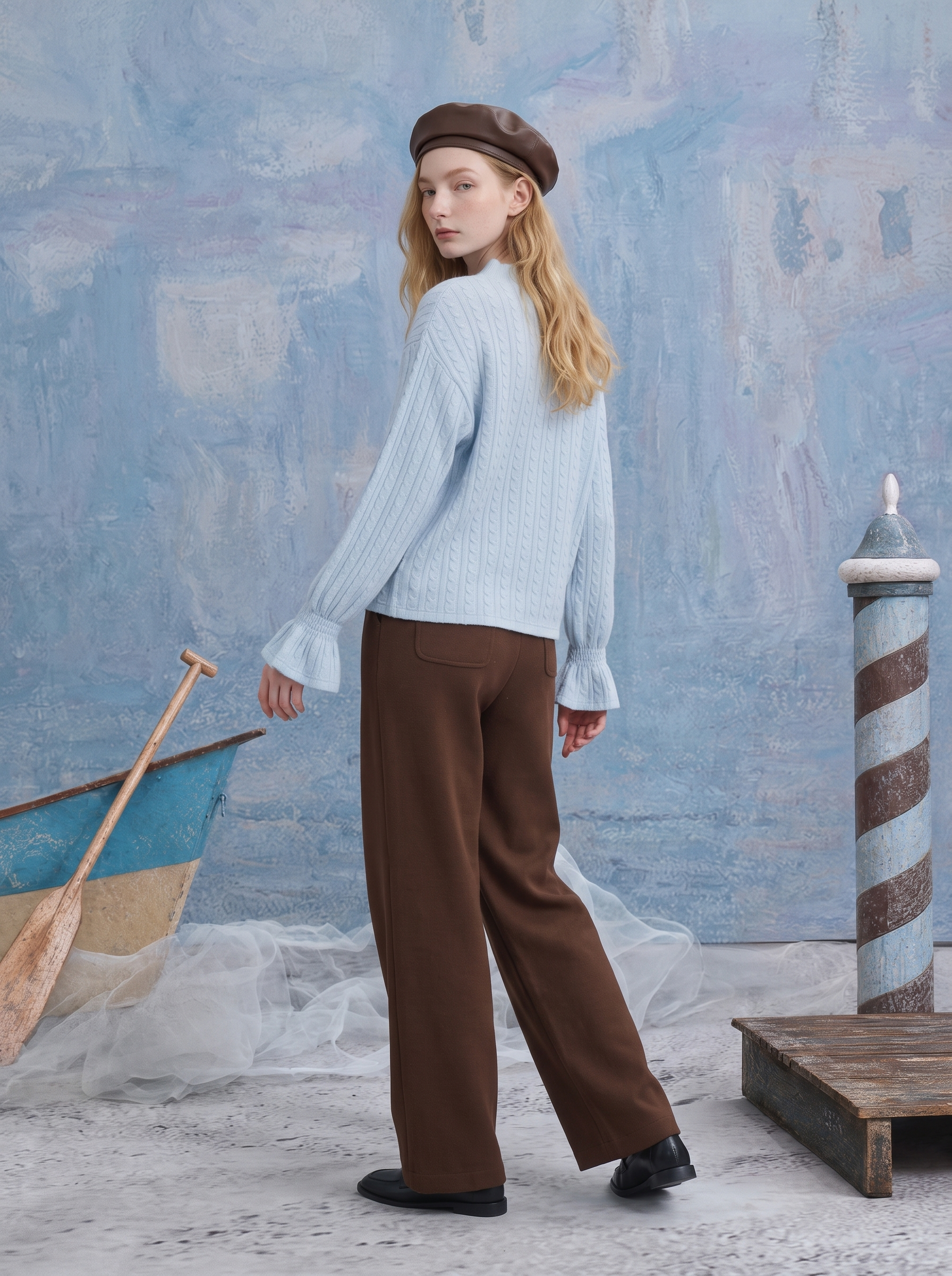 Casual Drawstring Wide-Leg Pants