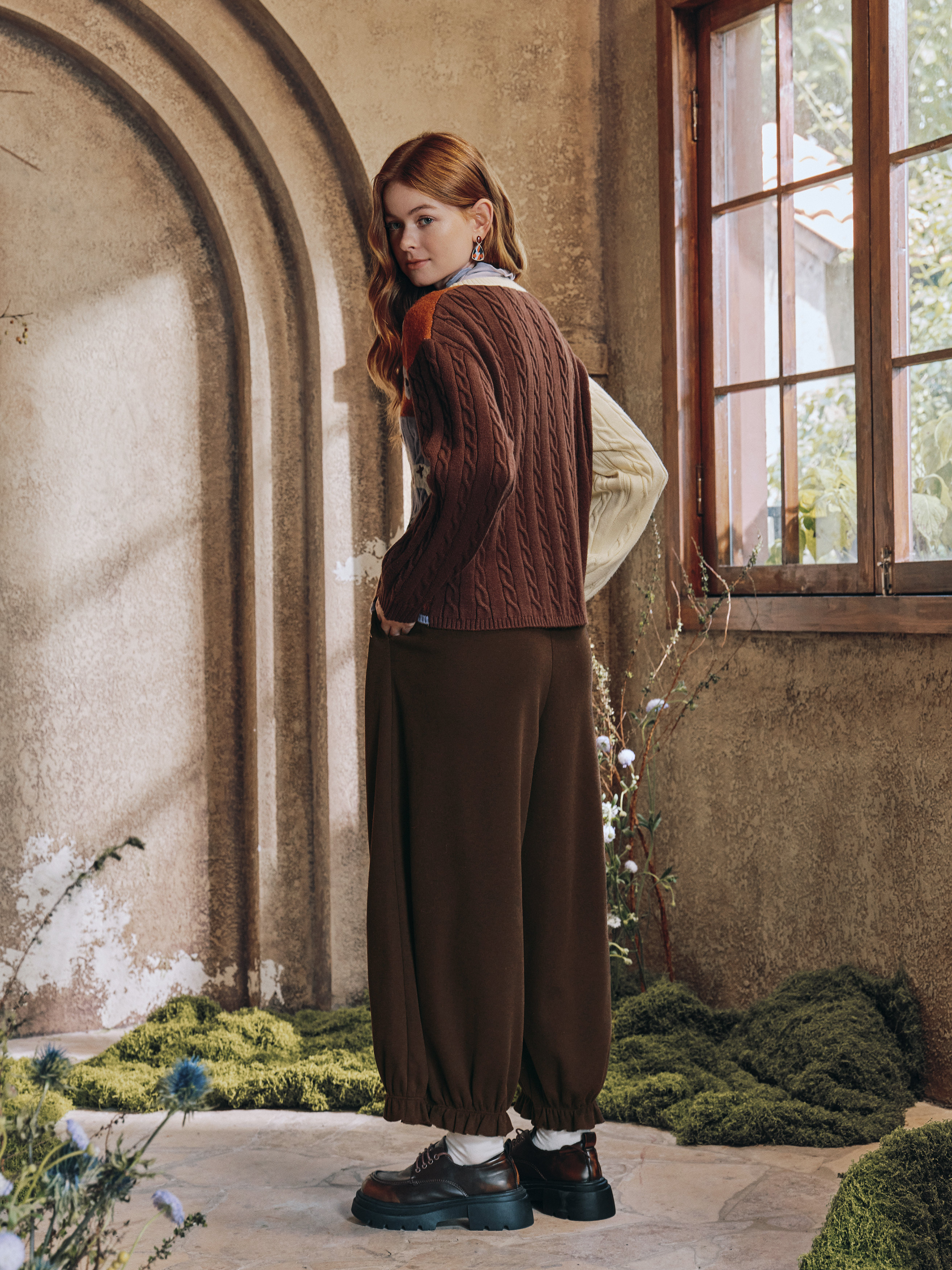 Artistic Colorblock Jacquard Sweater