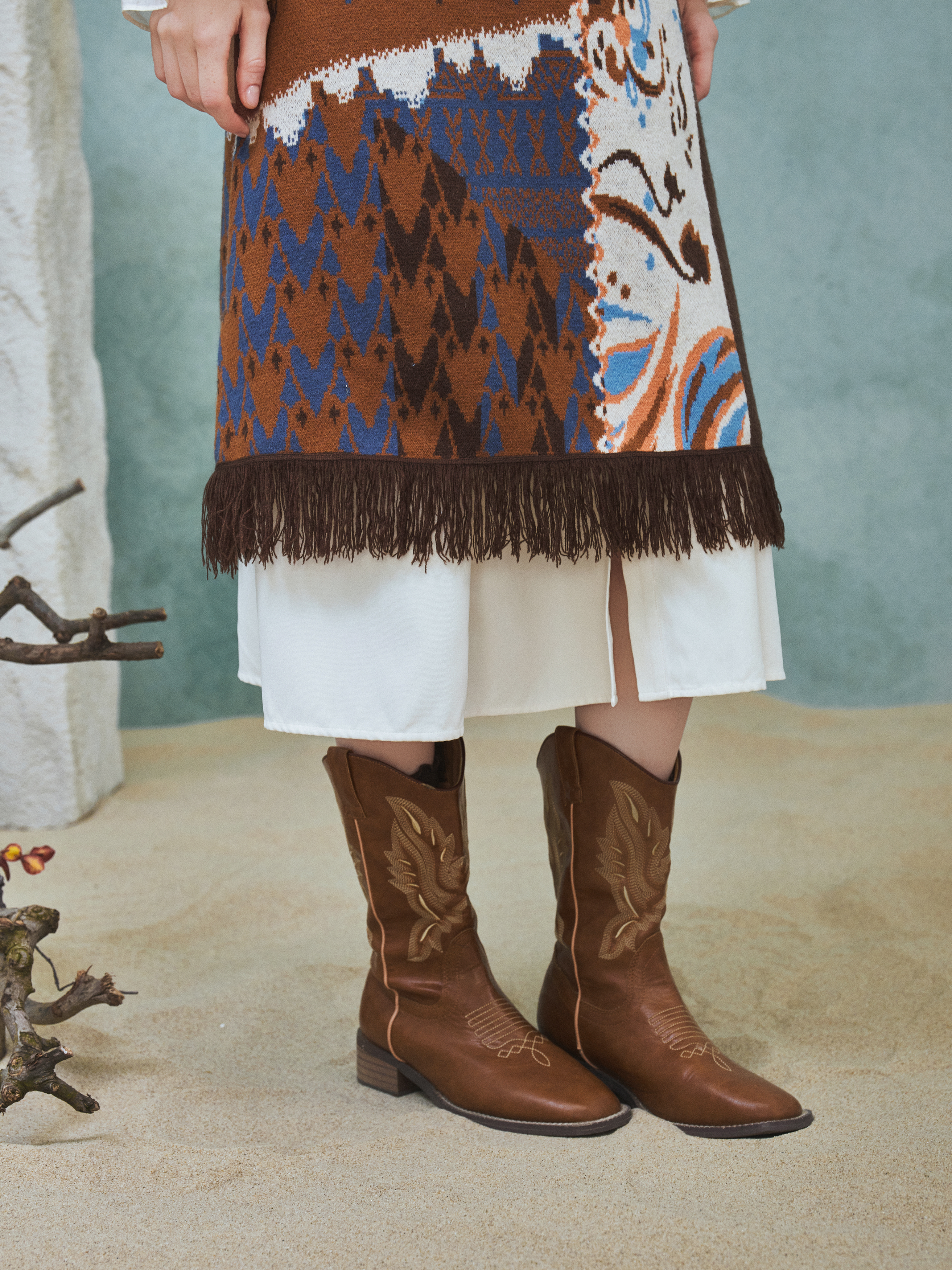 Artistic Brown Dress