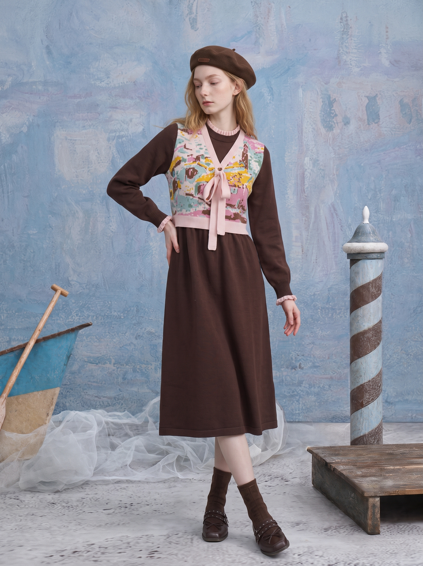 Vintage Vest-Style Dress