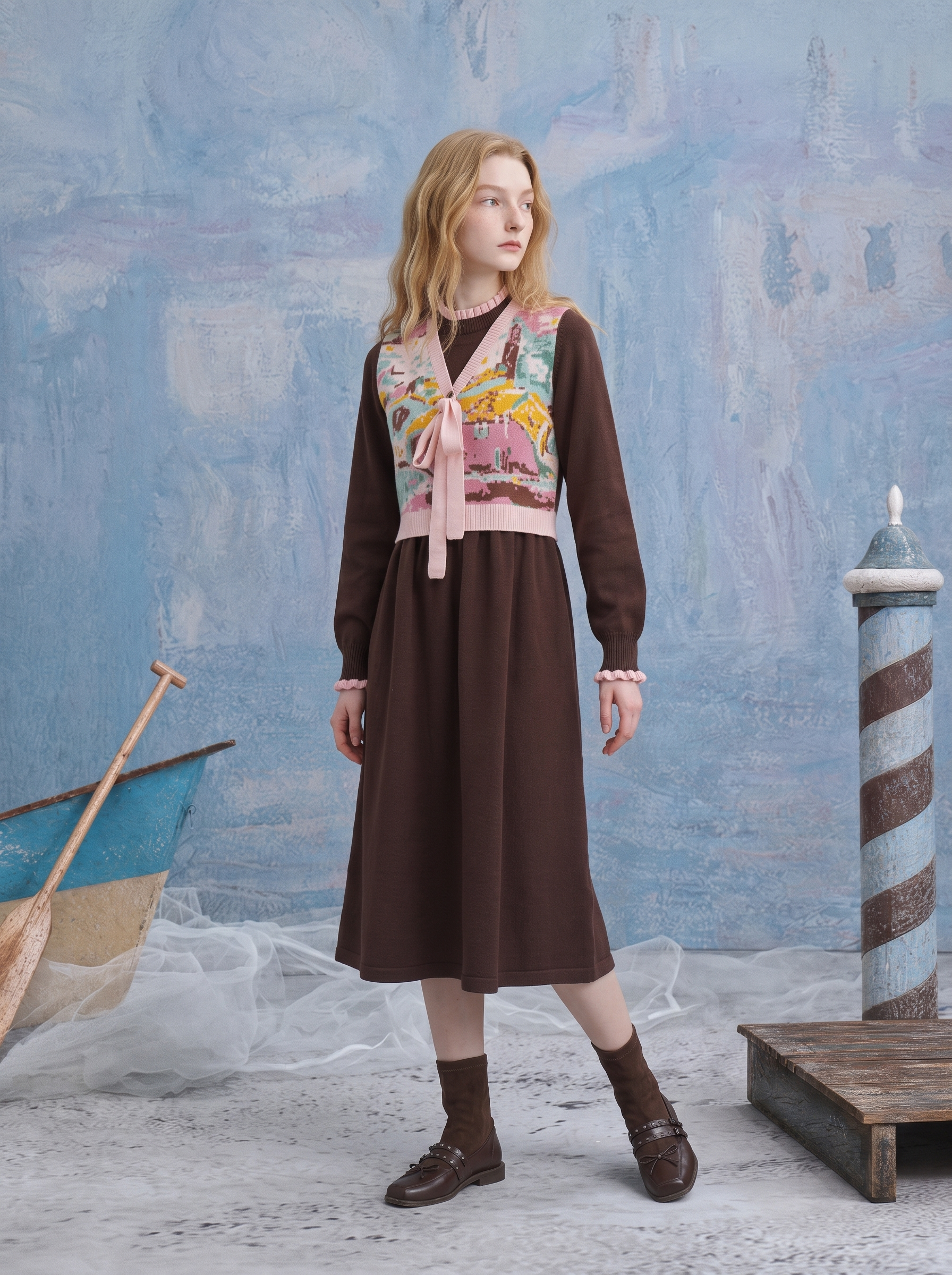 Vintage Vest-Style Dress