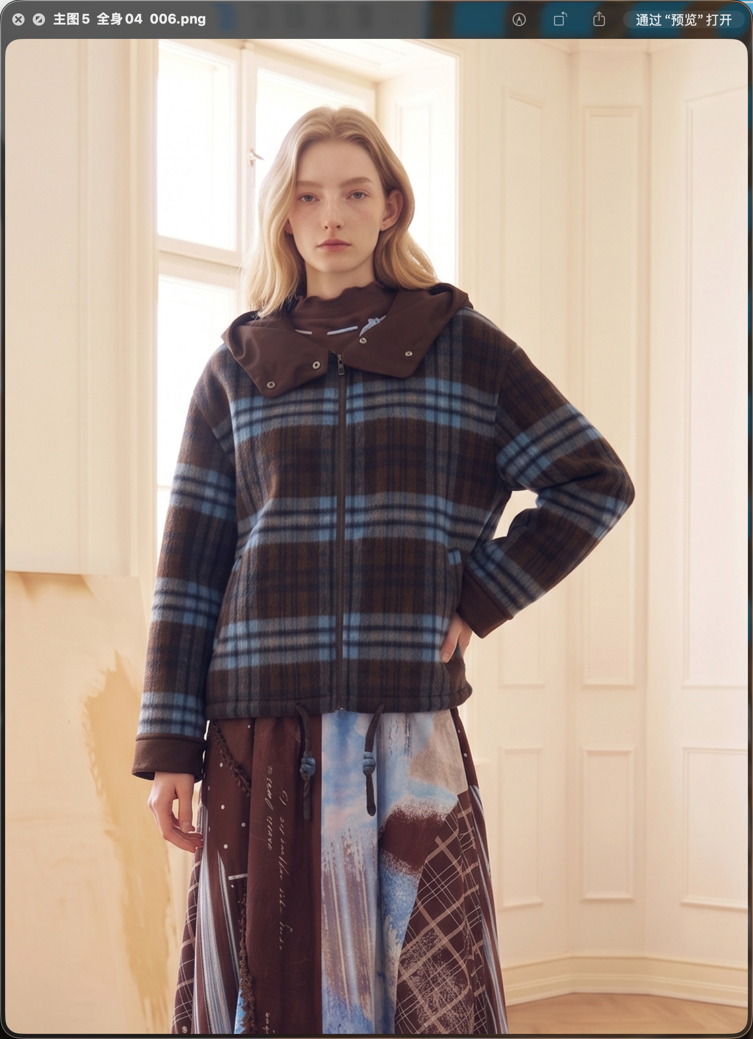 Vintage Plaid Wool Coat