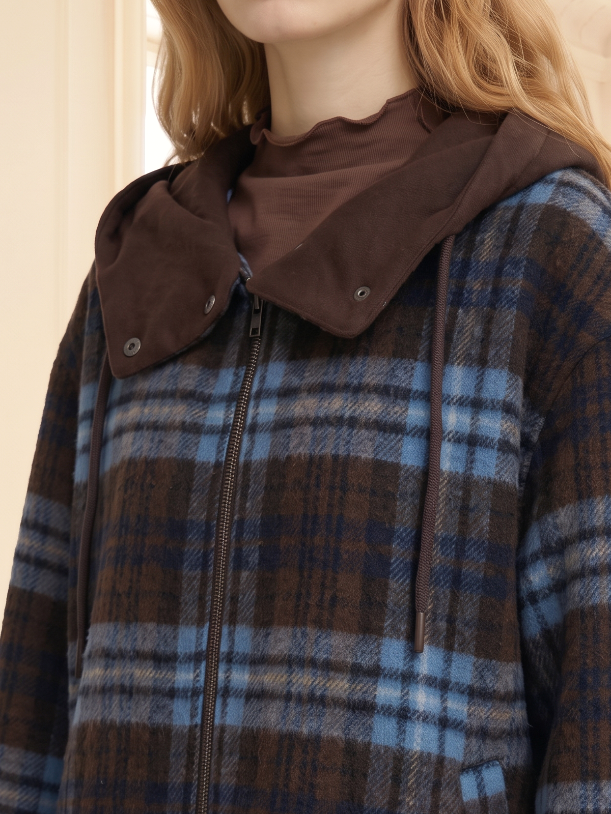 Vintage Plaid Wool Coat
