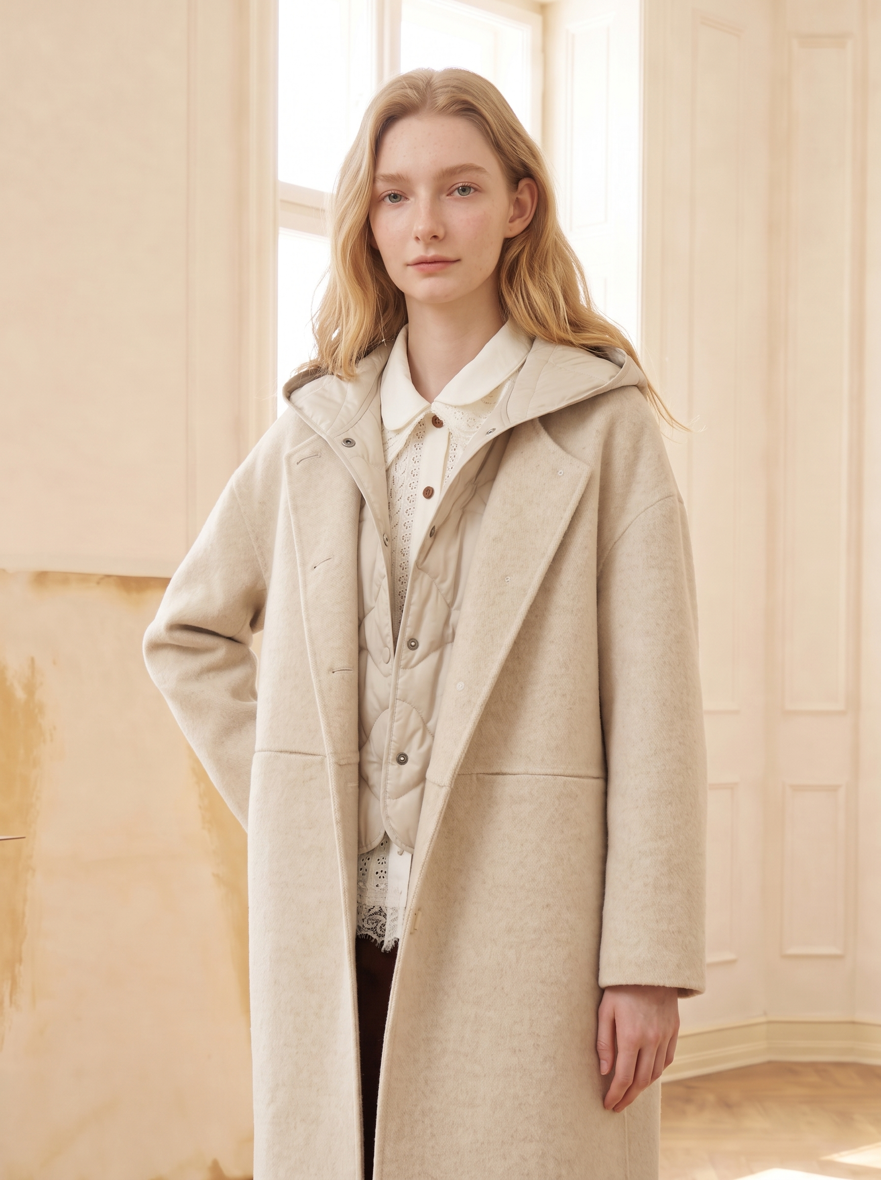 Soft Hooded Wool Coat