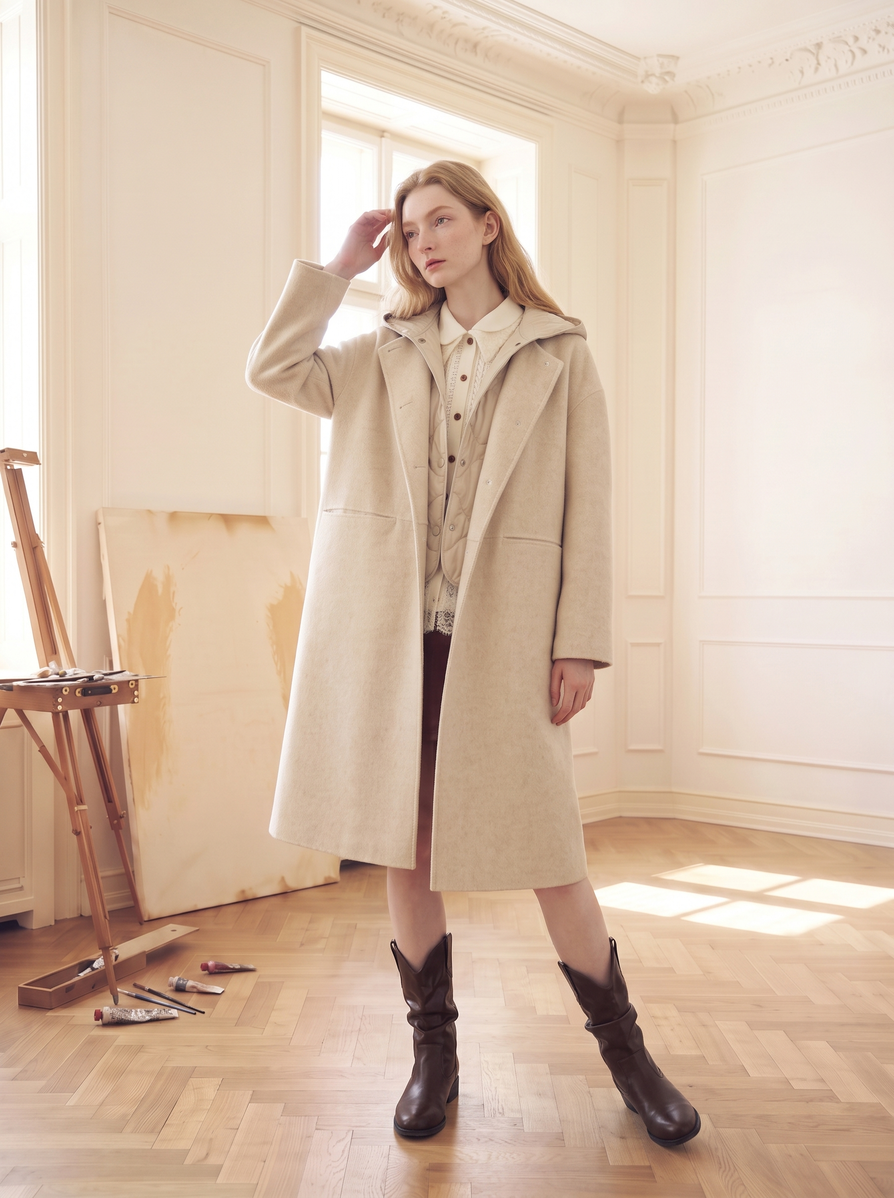 Soft Hooded Wool Coat