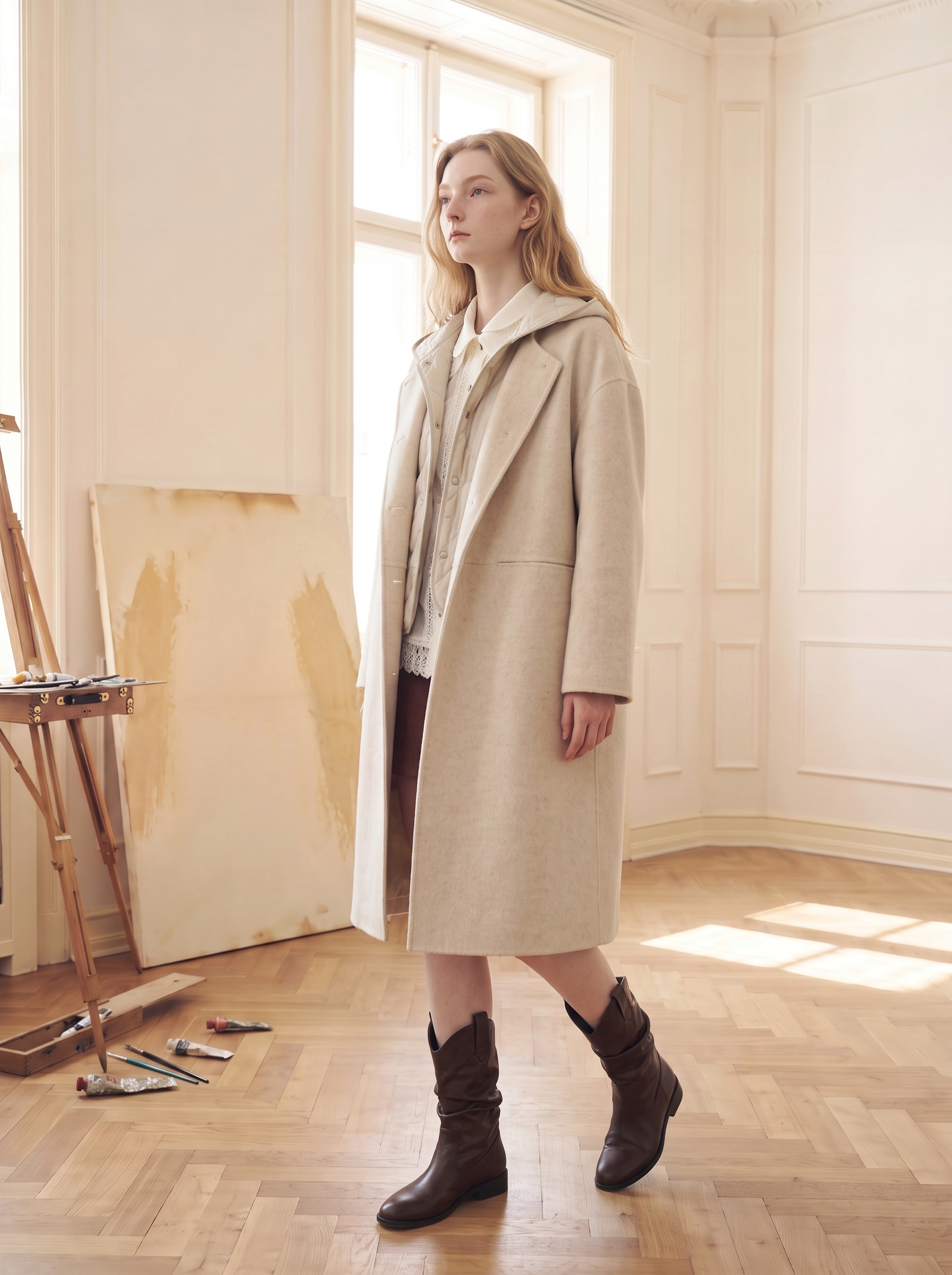 Soft Hooded Wool Coat
