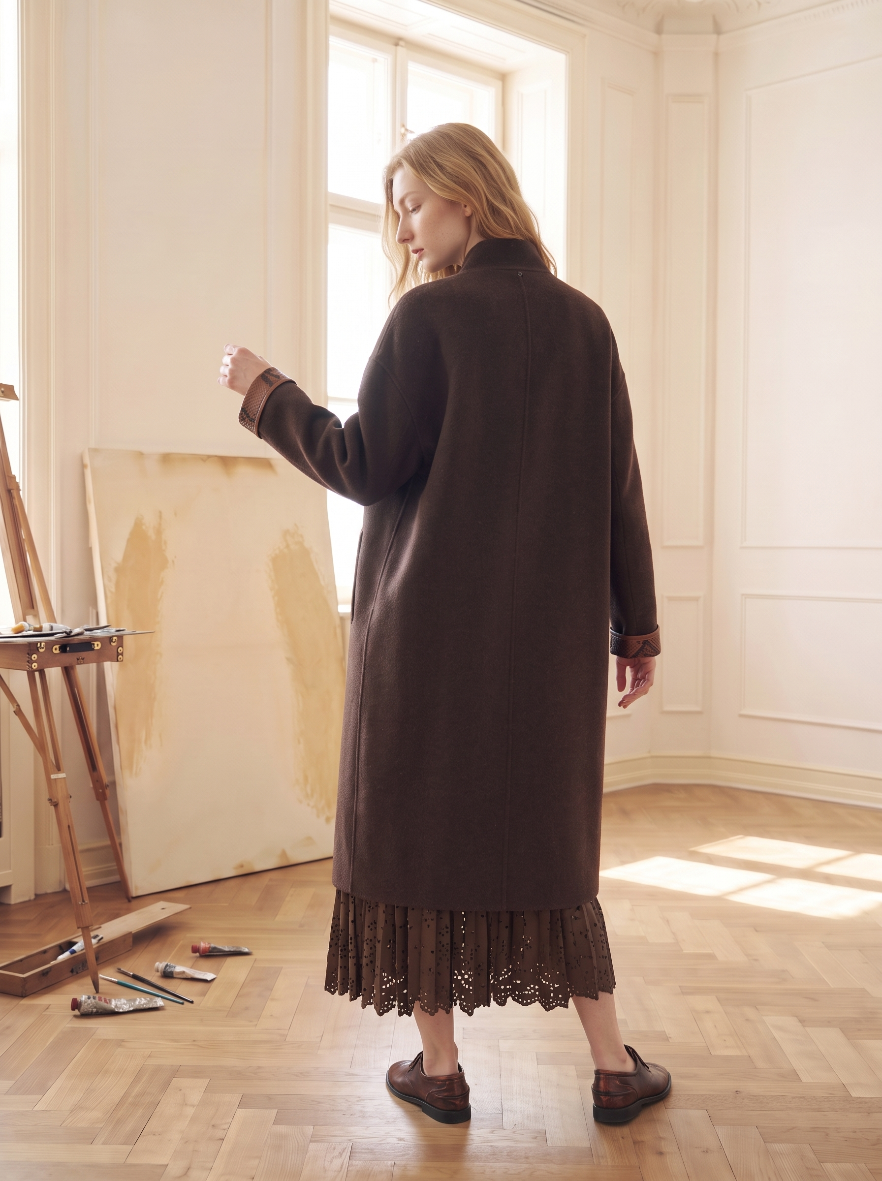 Artistic Long Wool Coat