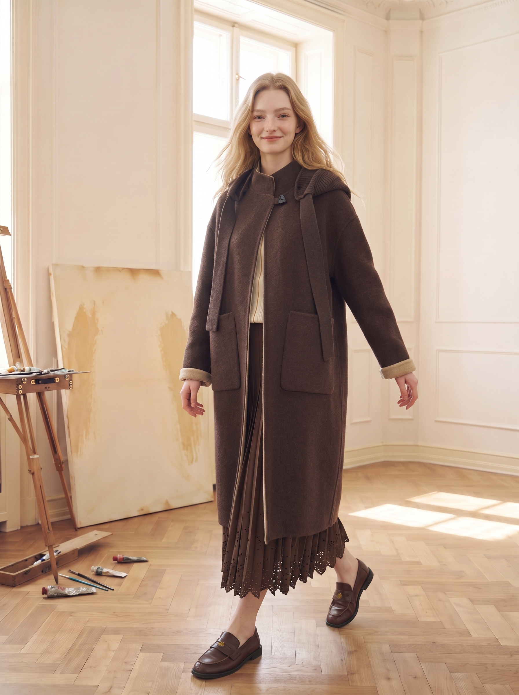 Artistic Long Wool Coat
