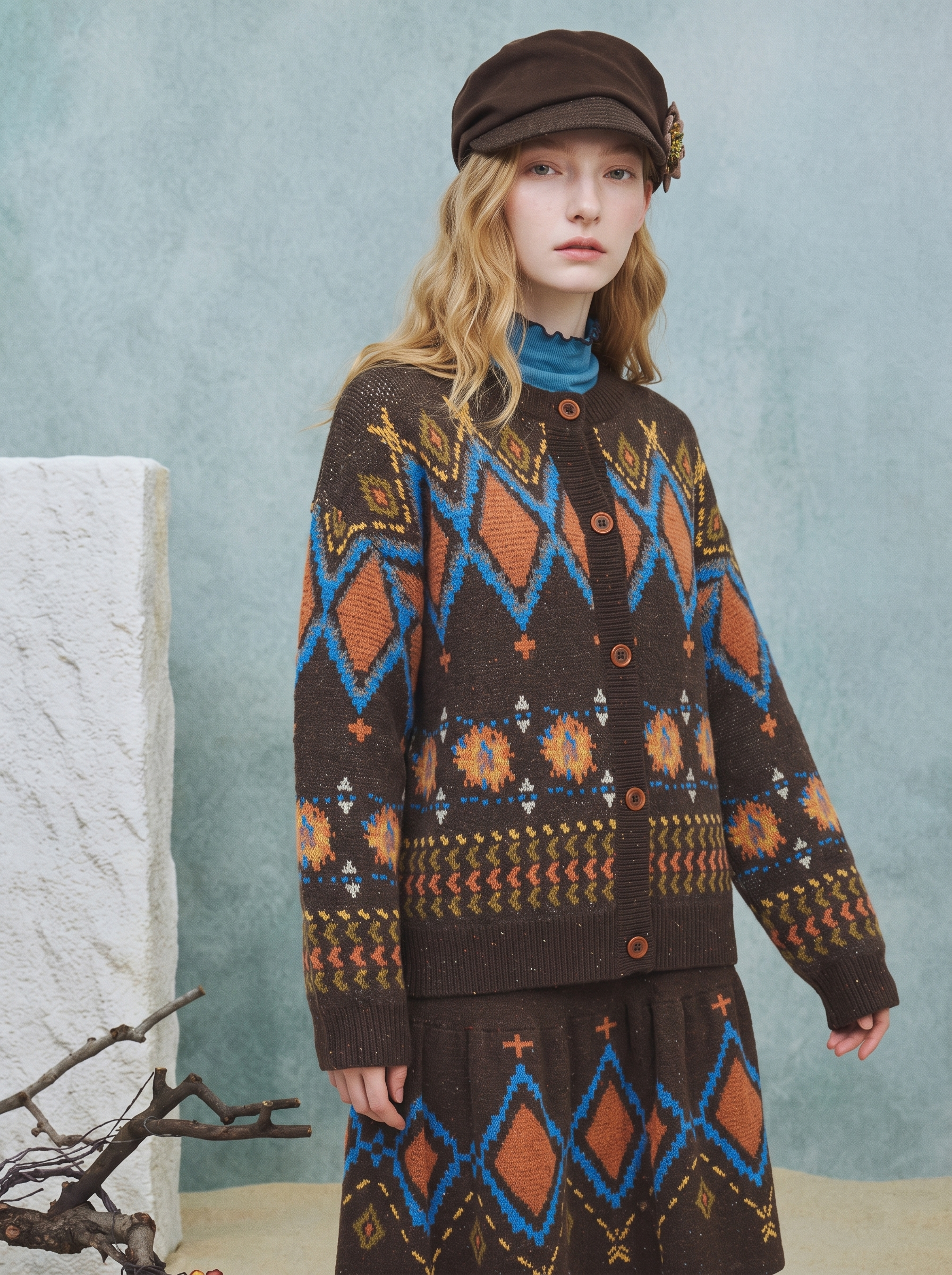 Ethnic Jacquard Sweater