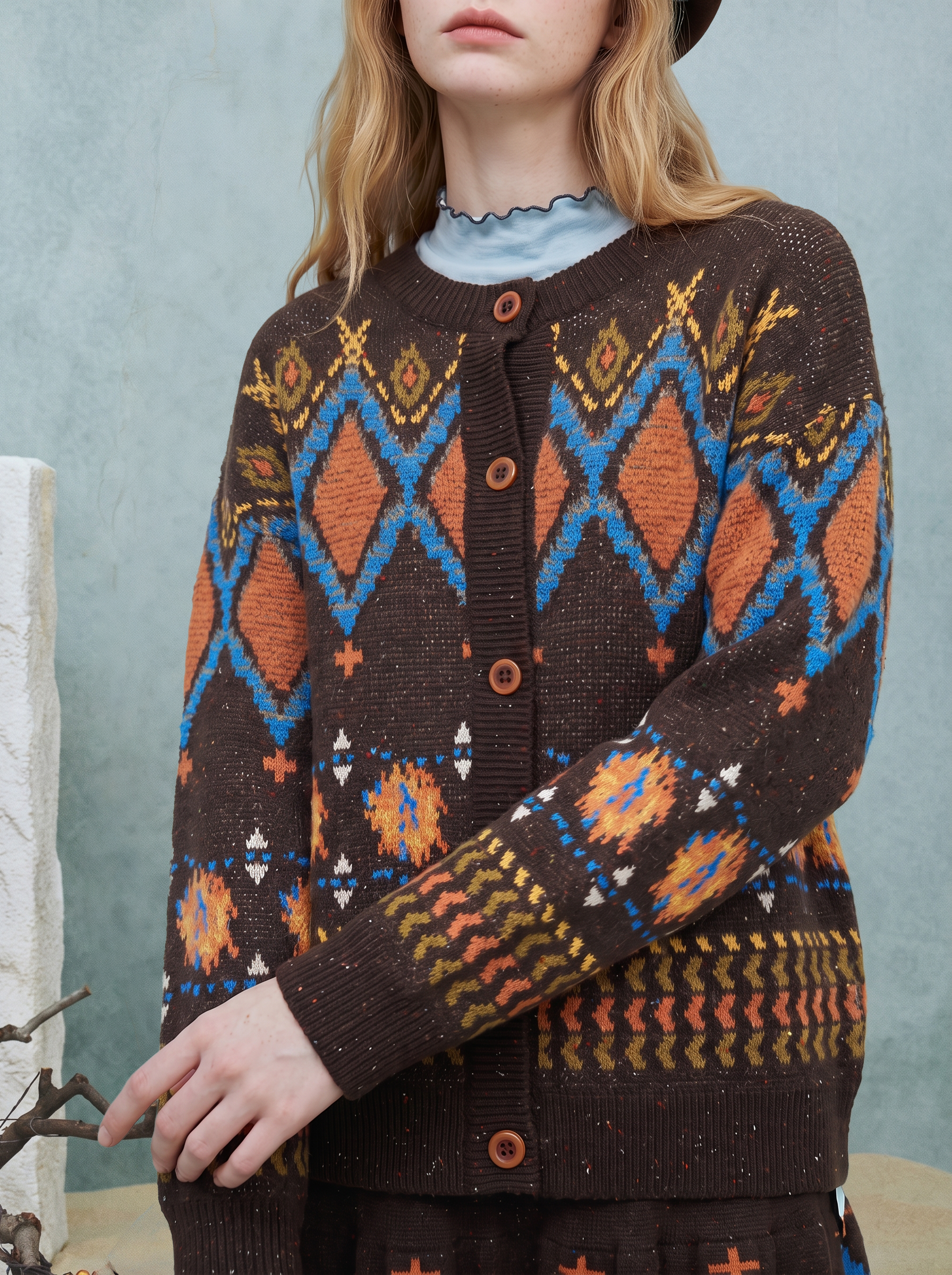 Ethnic Jacquard Sweater