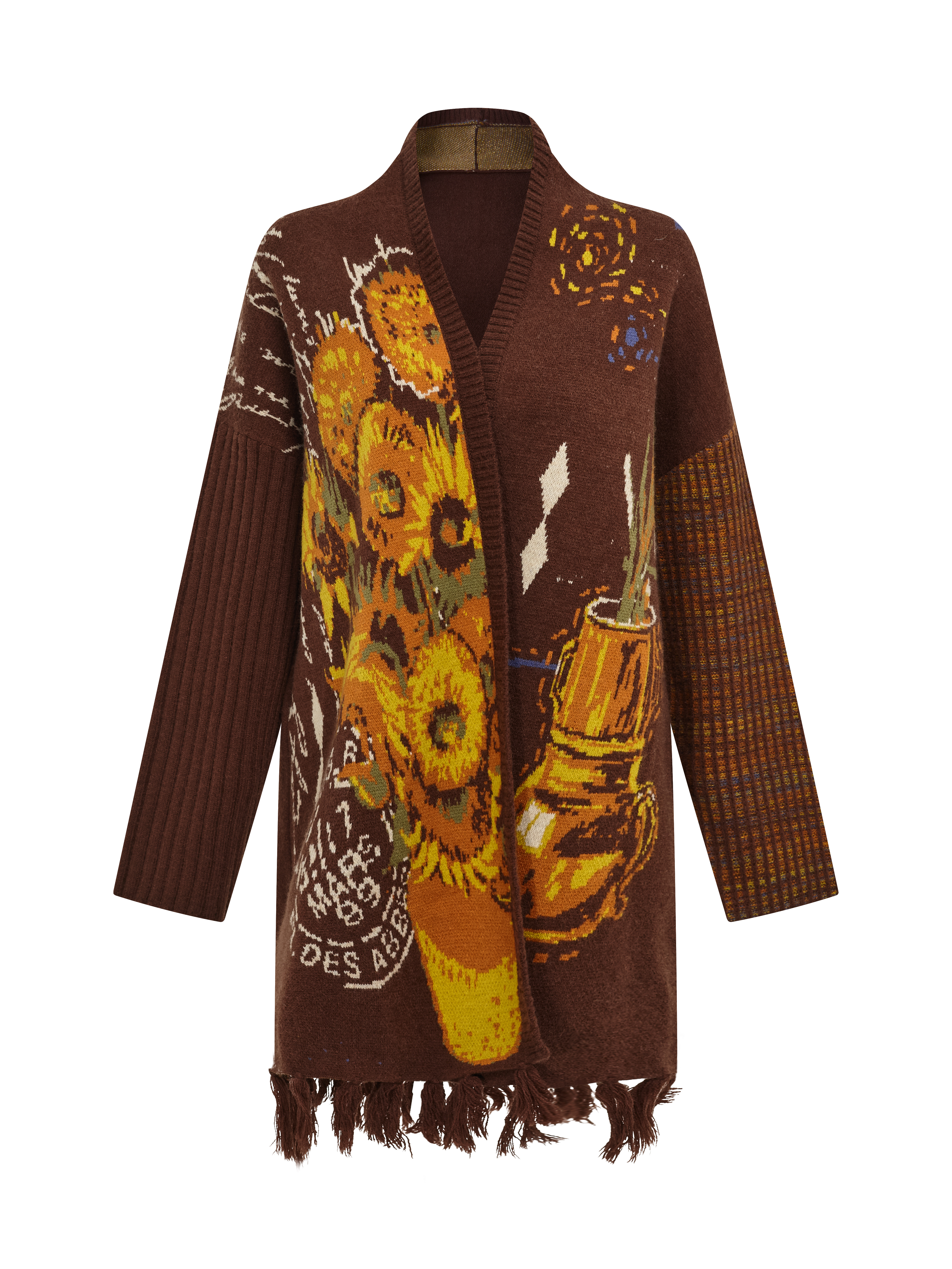Vintage Jacquard Long Sweater