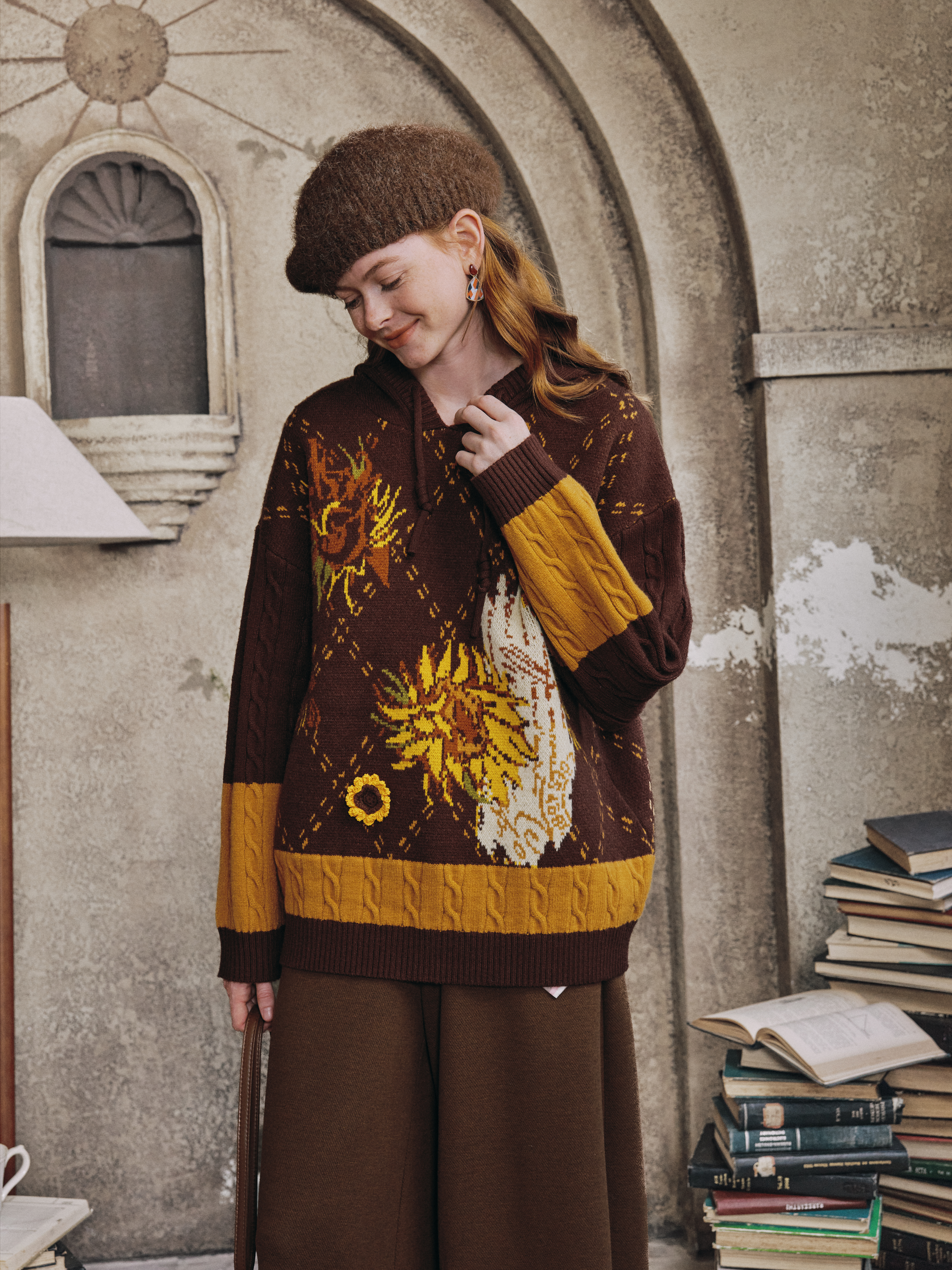 Artistic Jacquard Cardigan