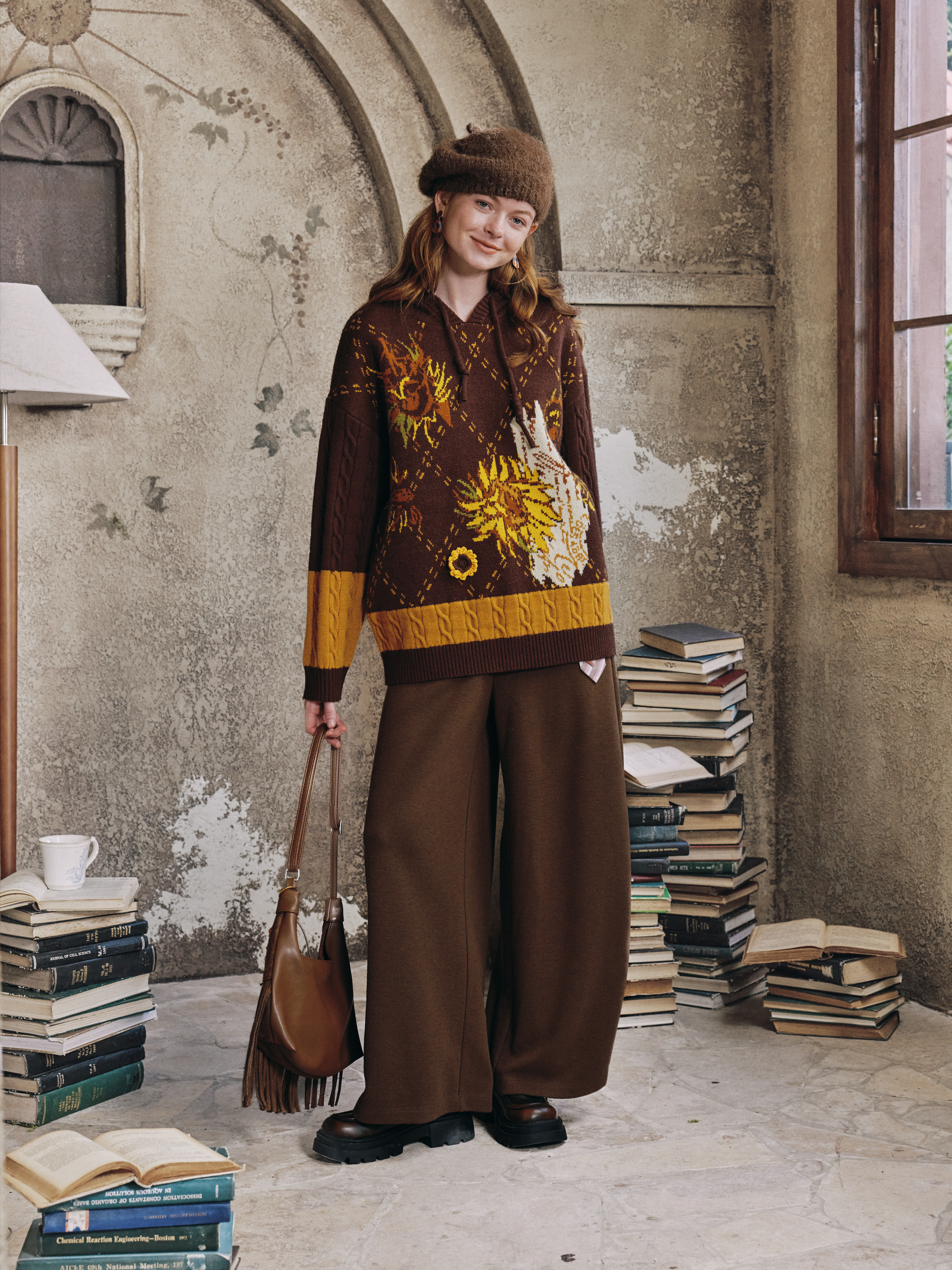 Artistic Jacquard Cardigan