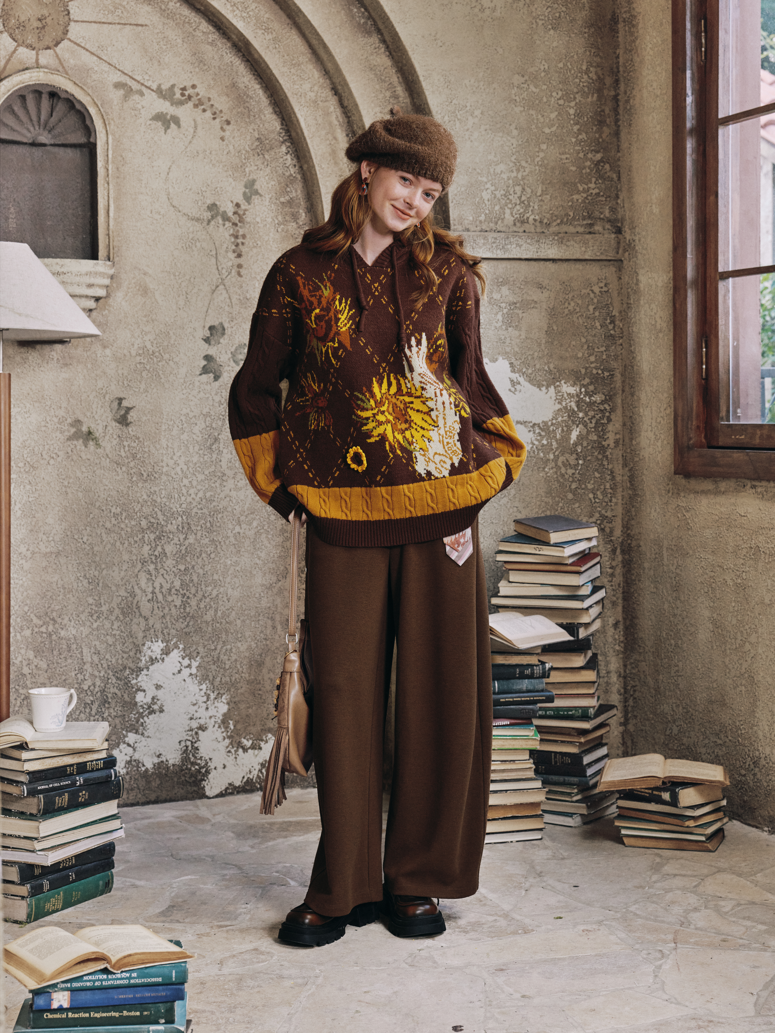 Artistic Jacquard Cardigan