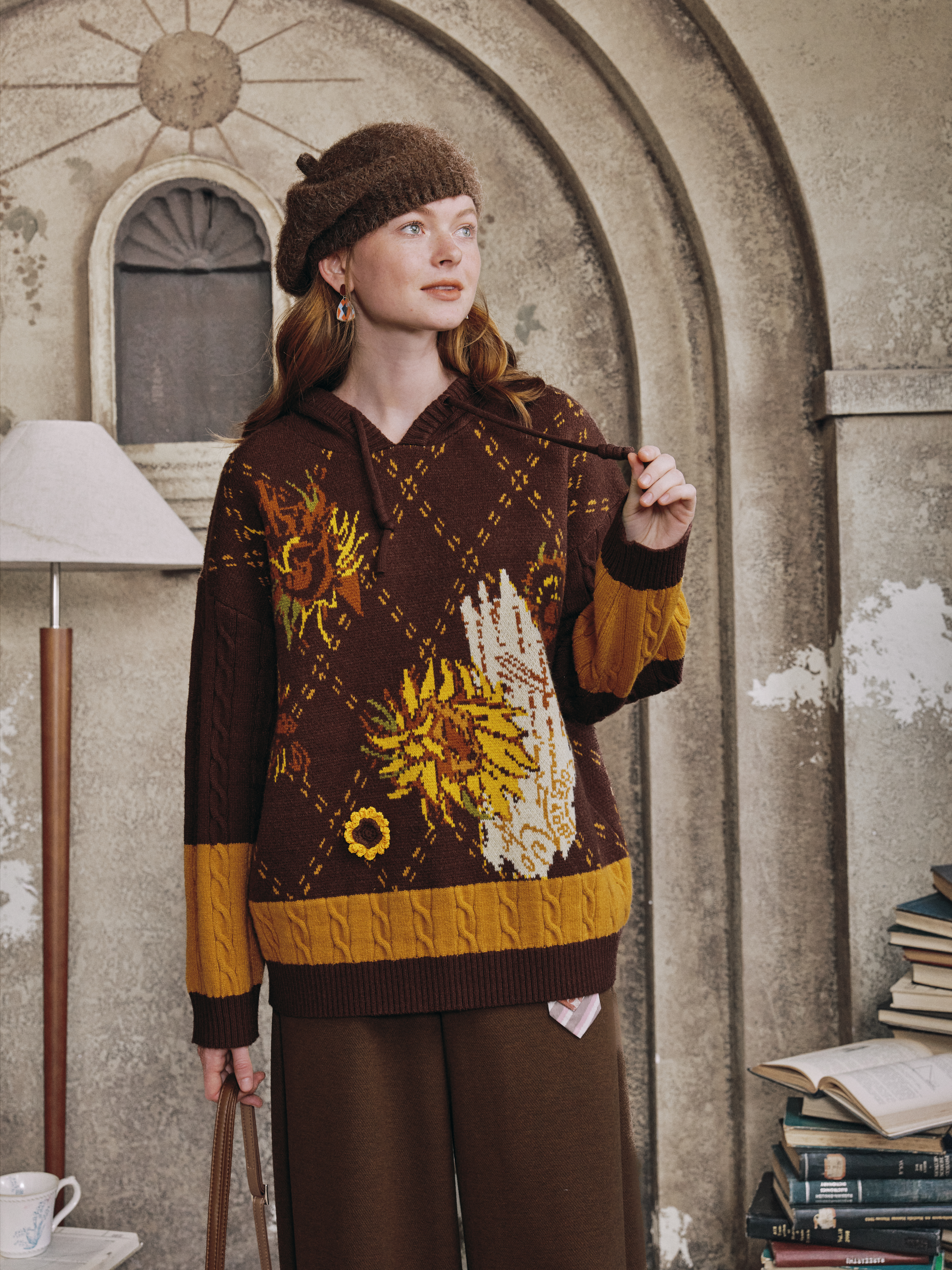 Artistic Jacquard Cardigan