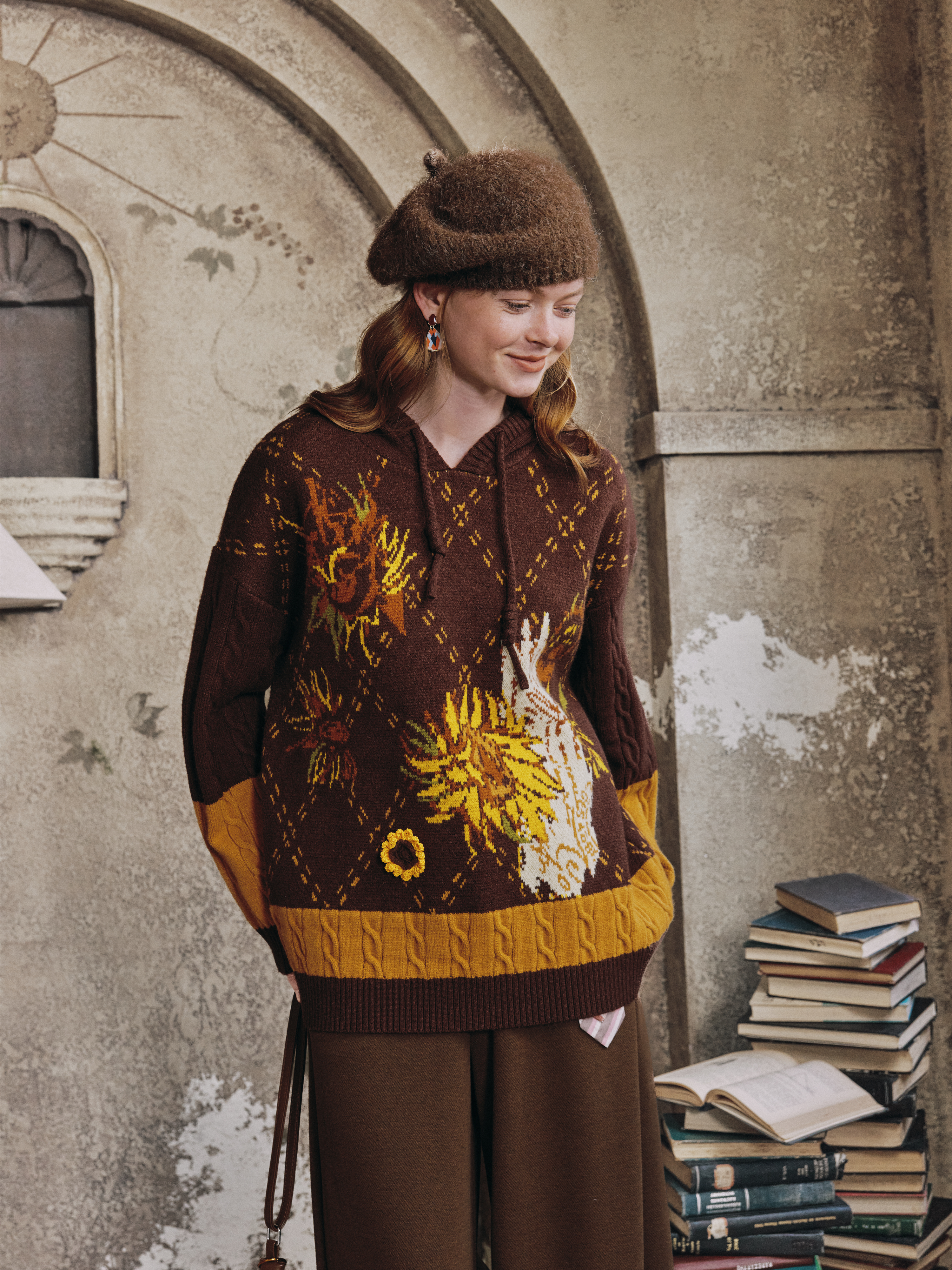 Artistic Jacquard Cardigan