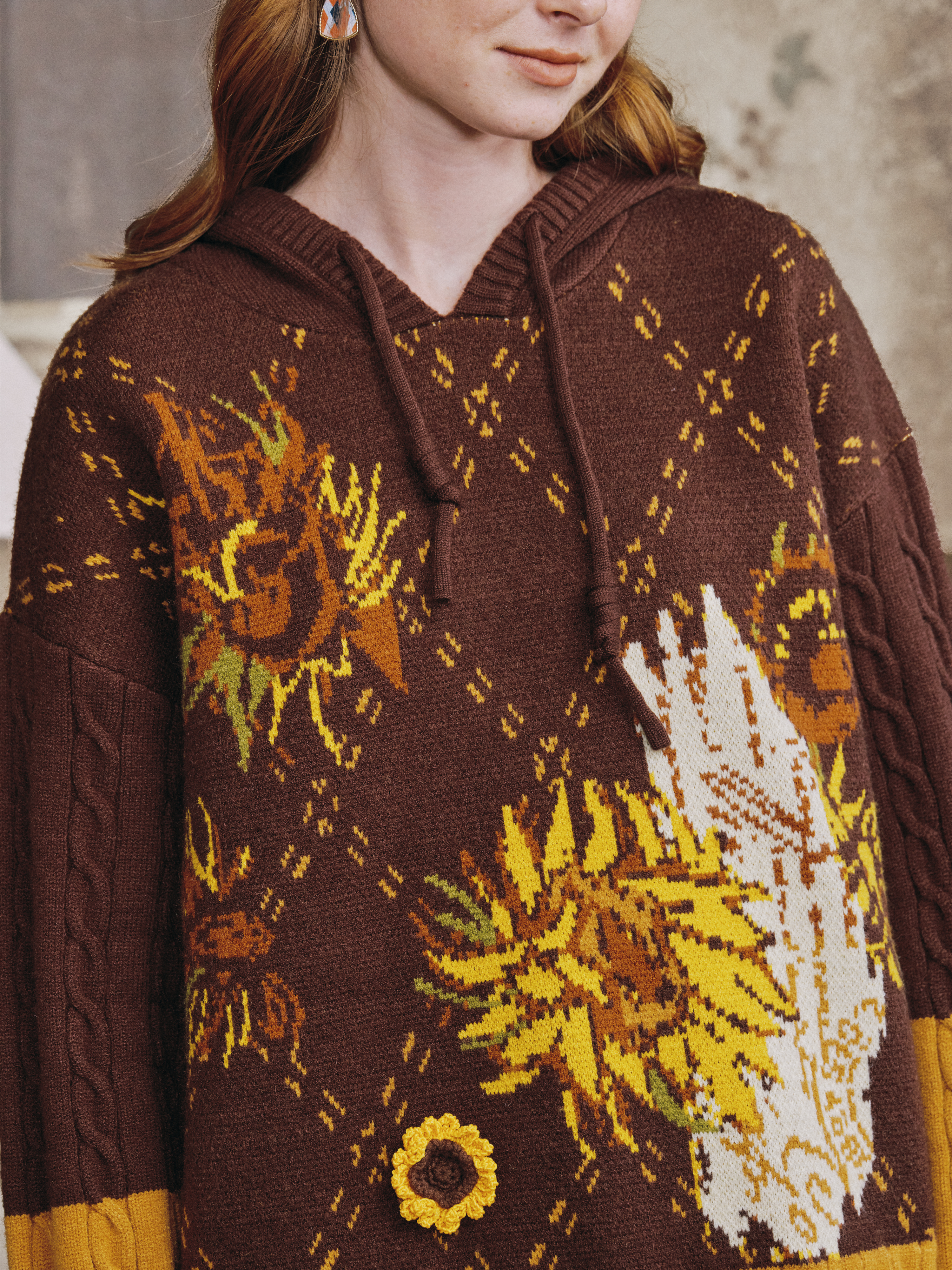 Artistic Jacquard Cardigan