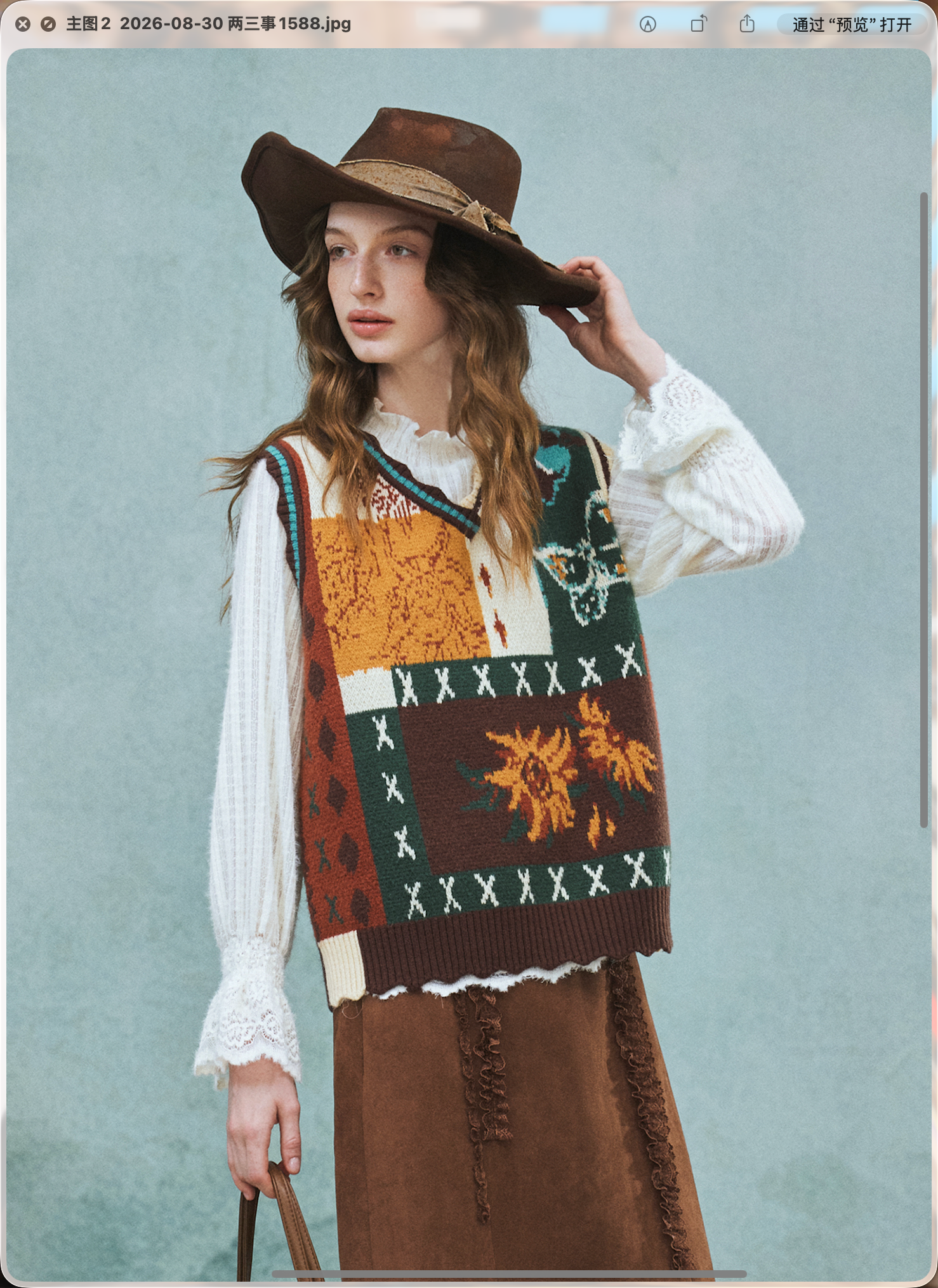 Vintage Colorblock Jacquard Sweater