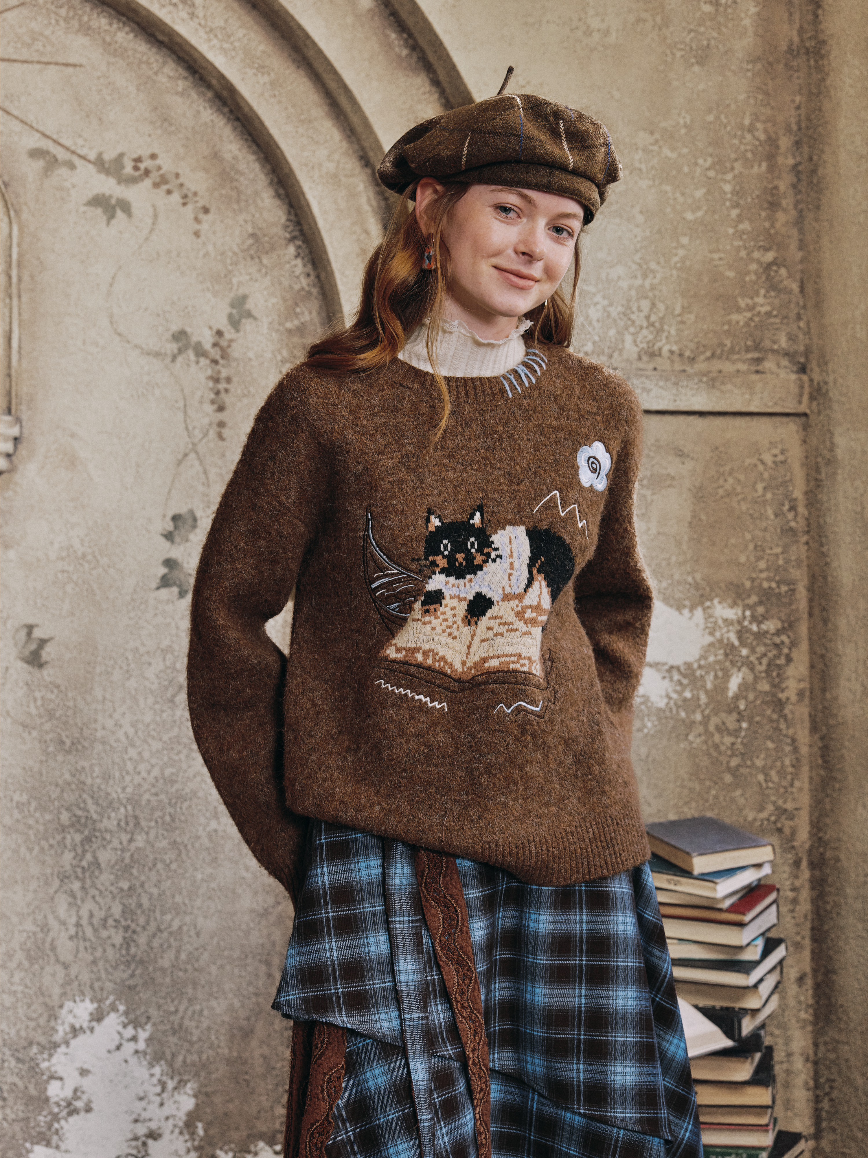 Cute Dog Print Sweater