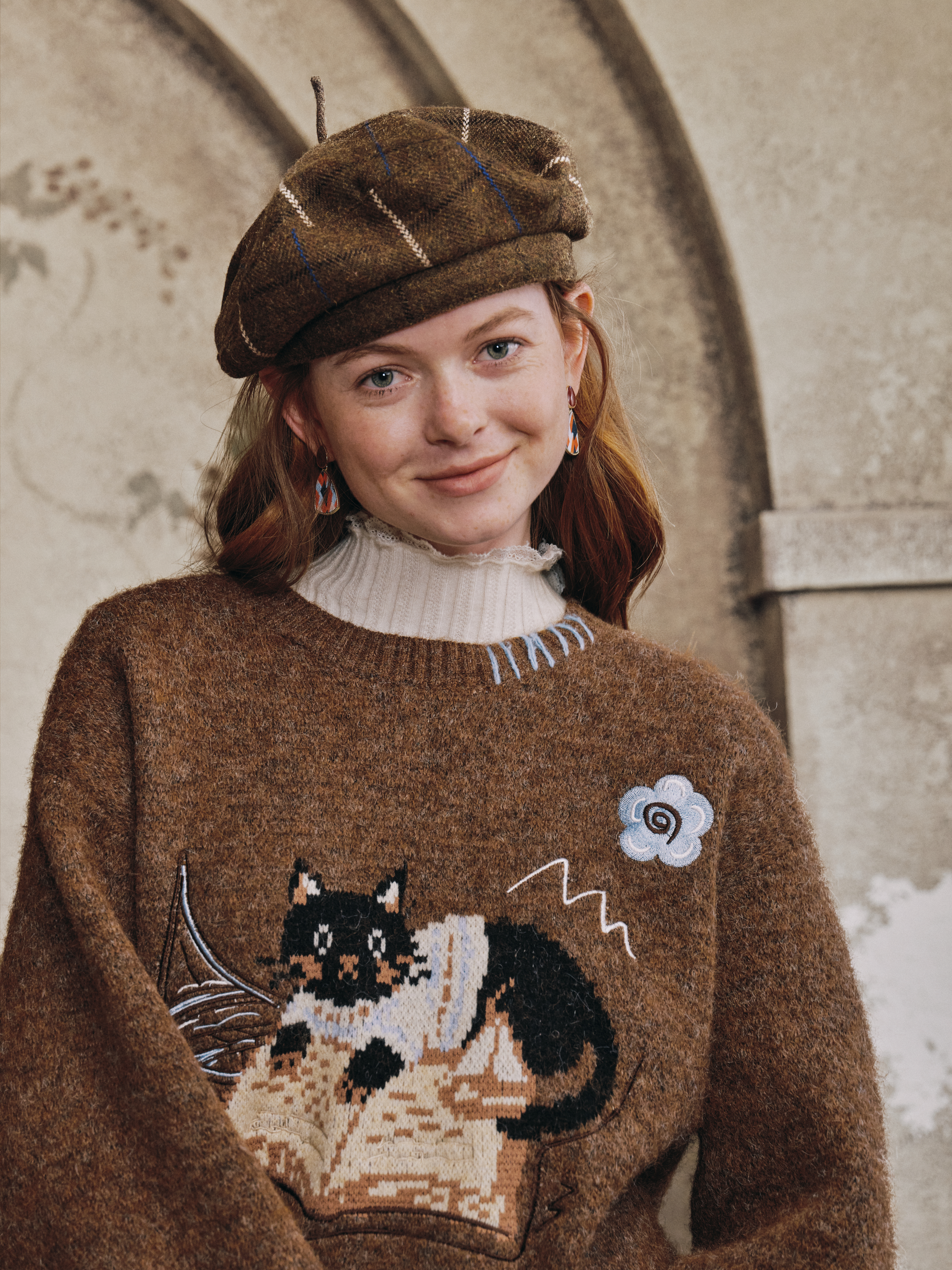 Cute Dog Print Sweater
