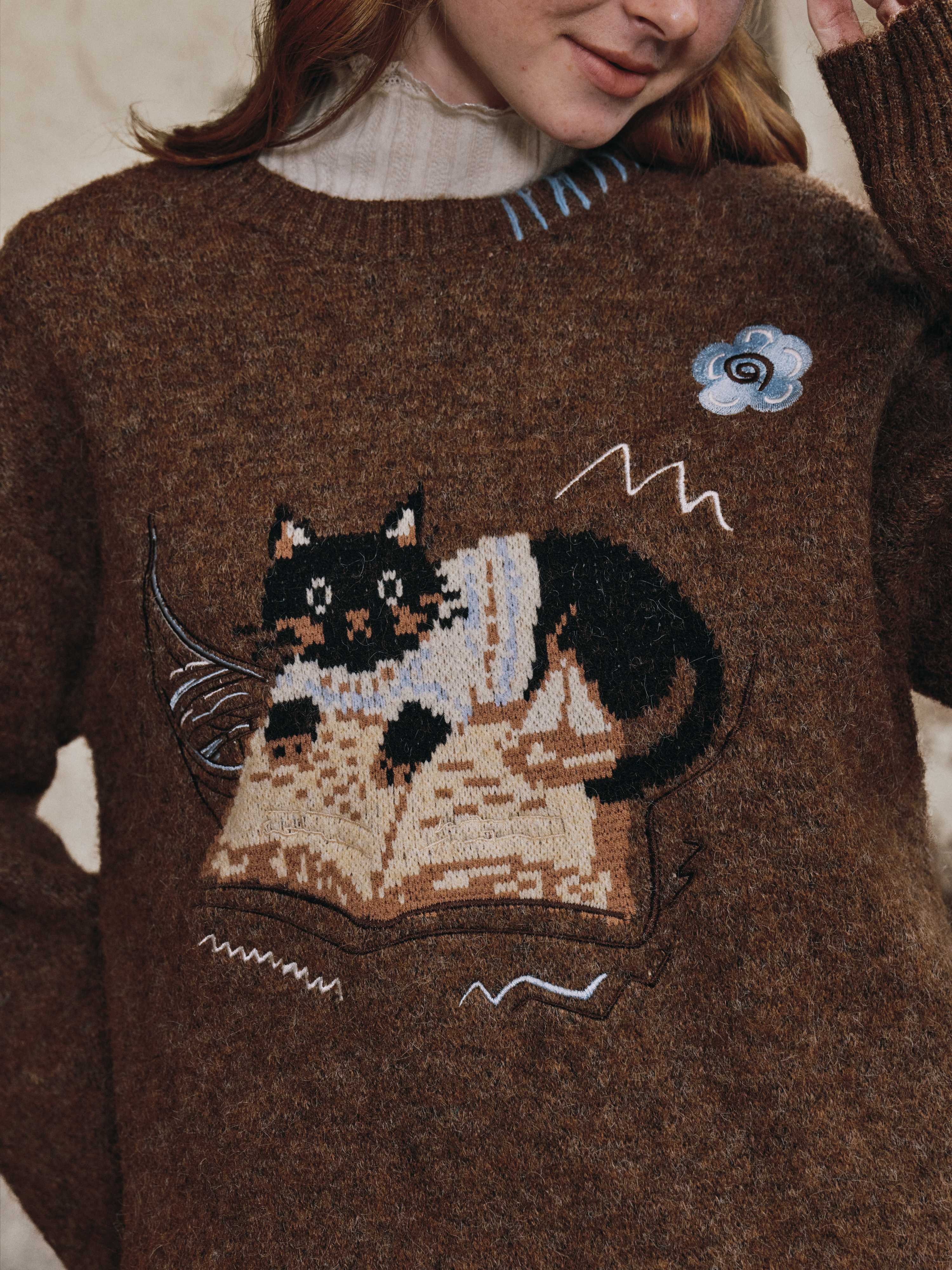 Cute Dog Print Sweater