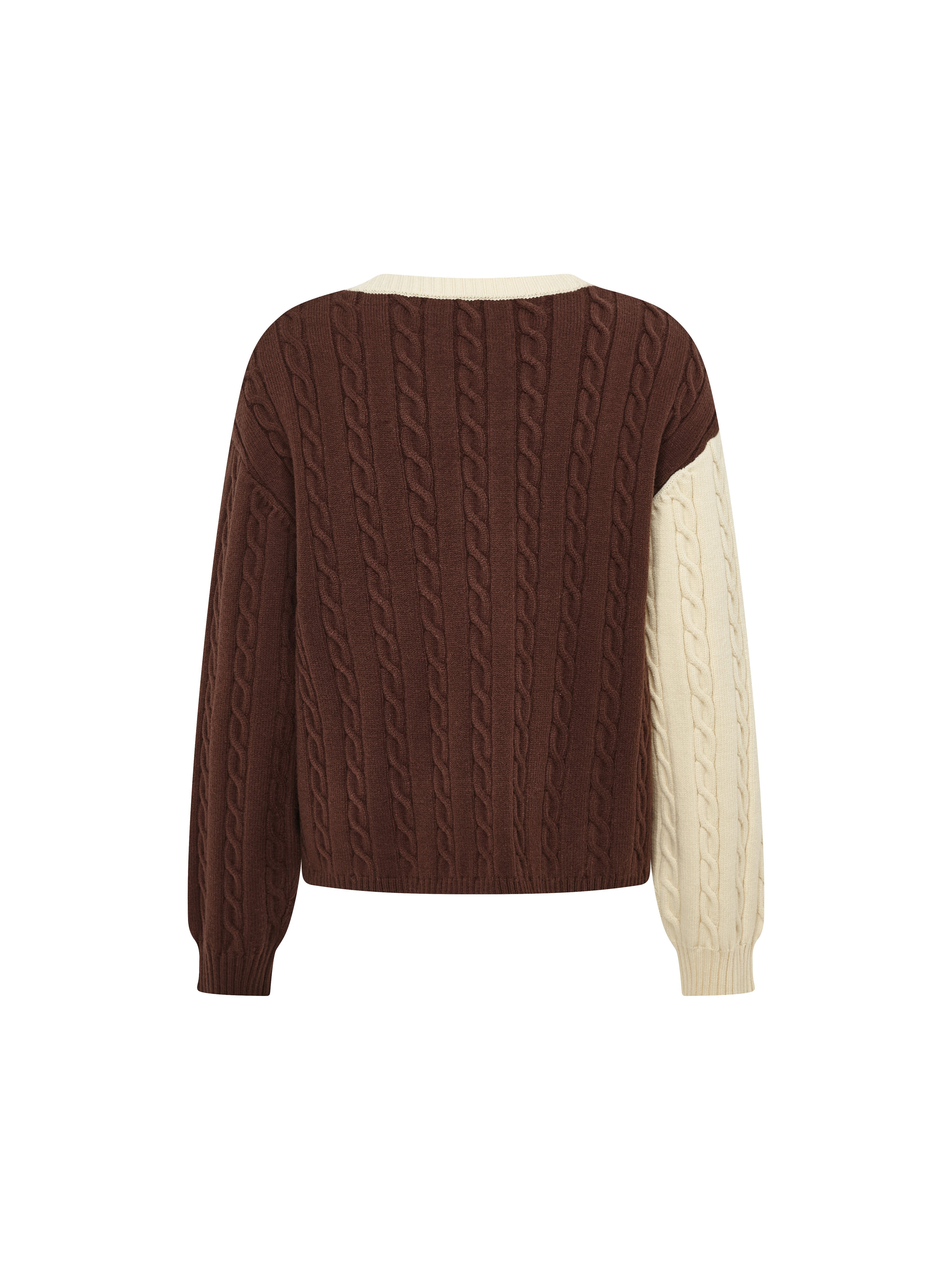 Artistic Colorblock Jacquard Sweater
