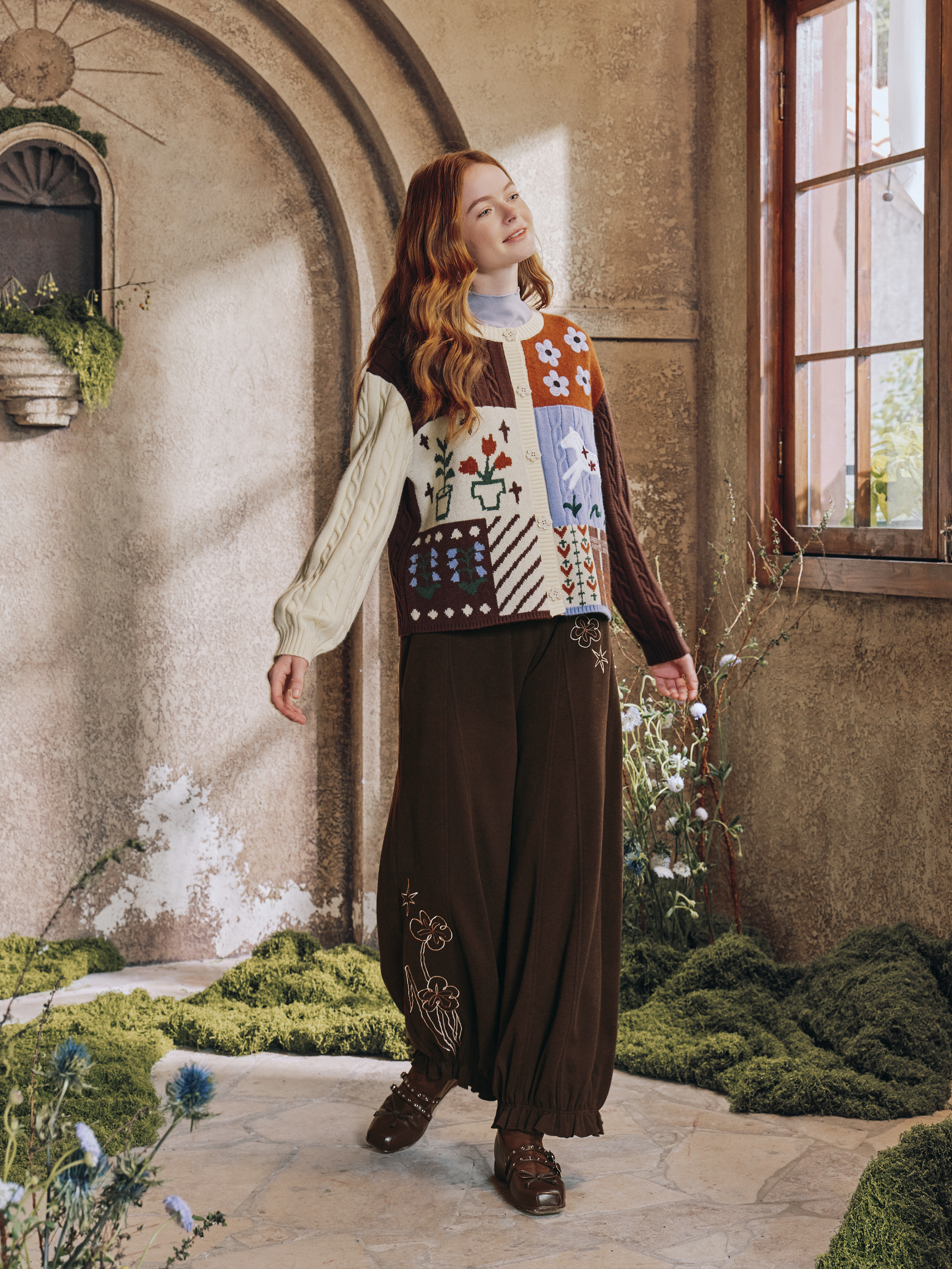 Artistic Colorblock Jacquard Sweater