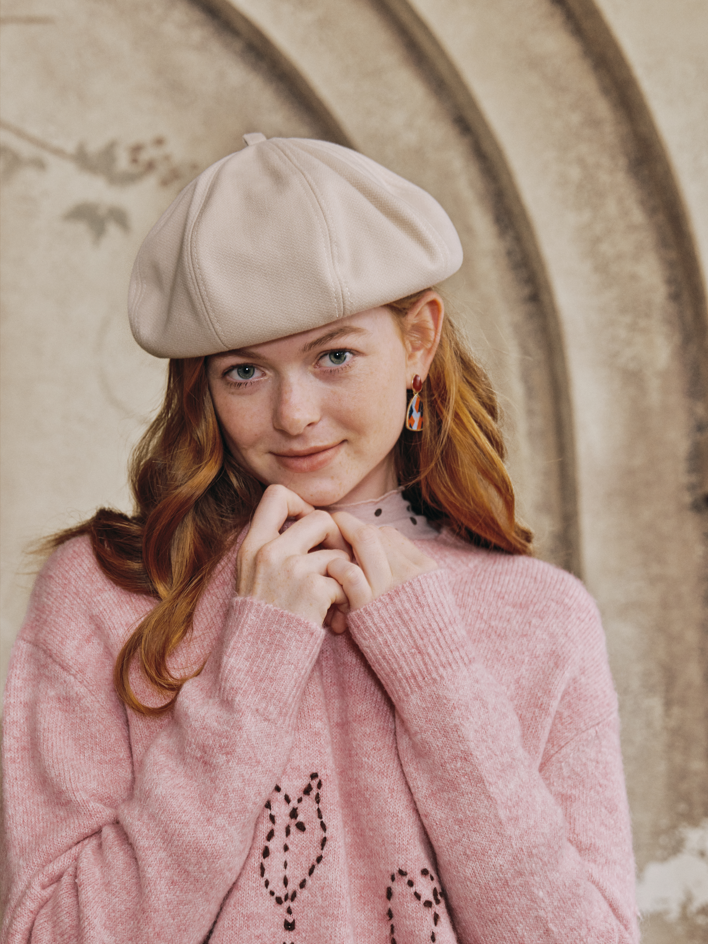 Sweet Pearl-Detail Sweater
