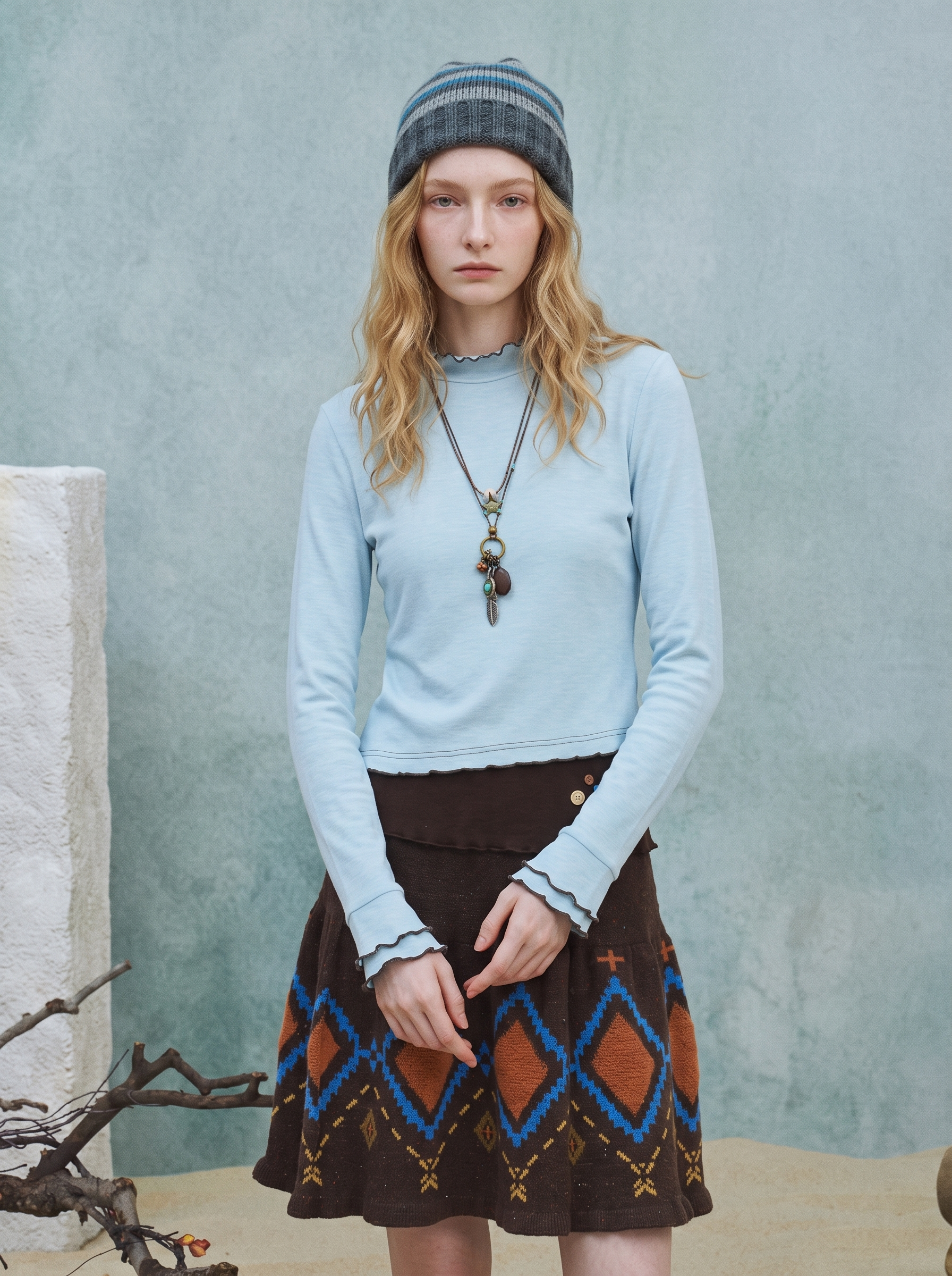Loose Mock Neck T-Shirt