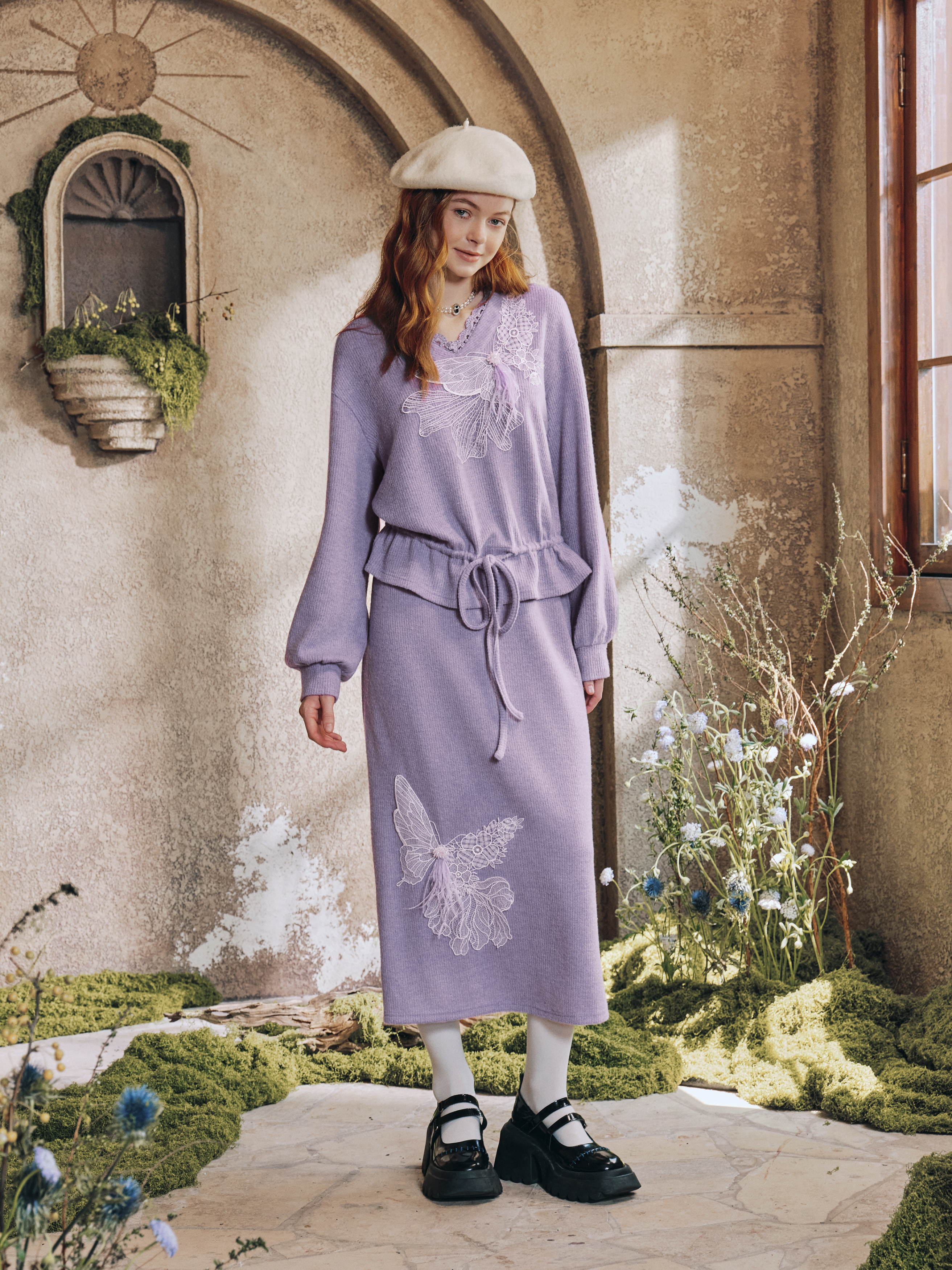 Purple Knit Set