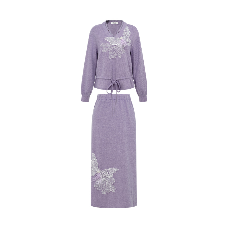 Purple Knit Set